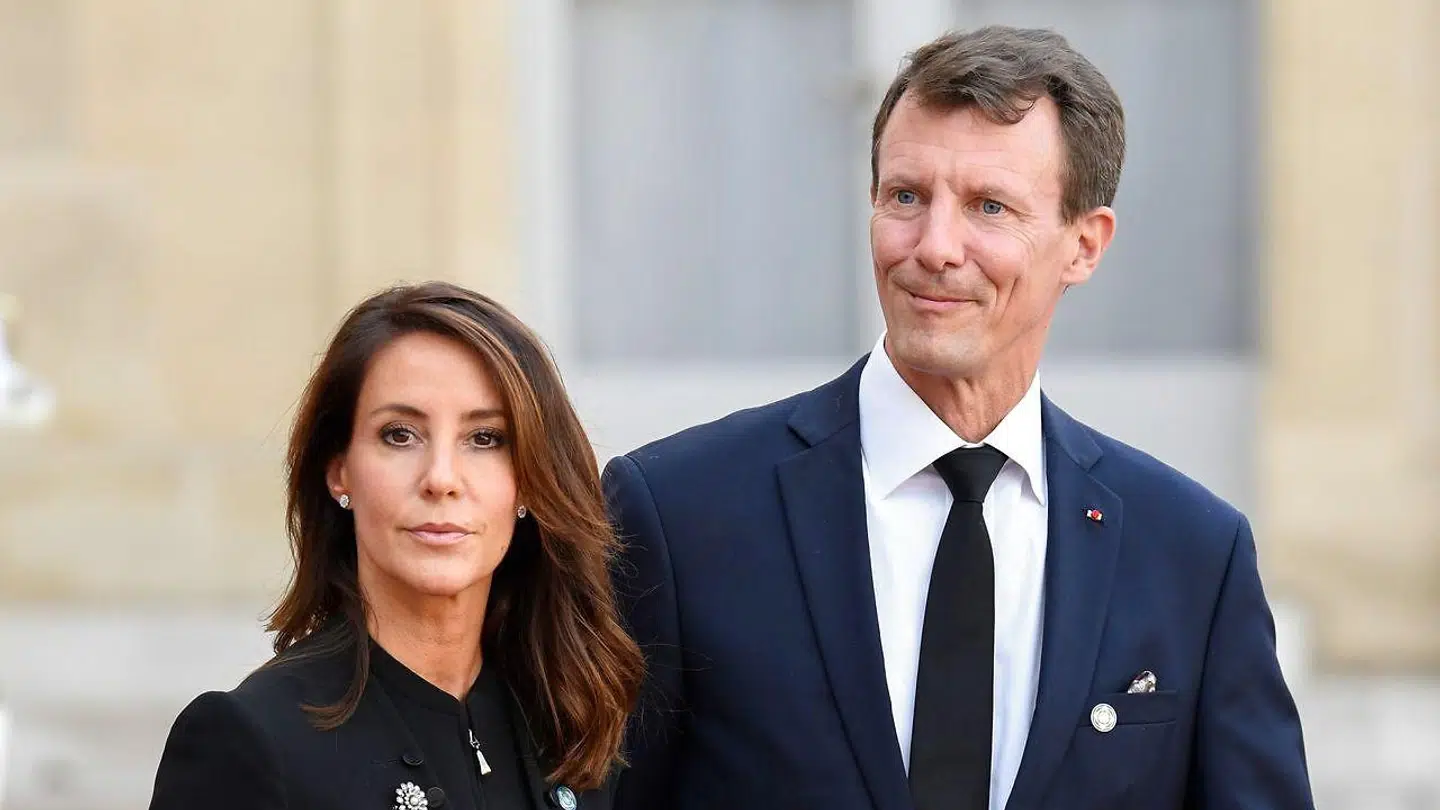 Prins Joachim og prinsesse Marie ses her ved mindehøjtidligheden for den tidligere franske præsident, Jacques Chirac.
