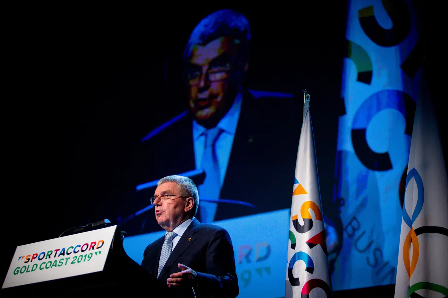 I IOC's øjne bør OL i 2032 afholdes i Brisbane i Australien. Her ses IOC-præsident Thomas Bach. (Arkivfoto) Patrick Hamilton/Ritzau Scanpix