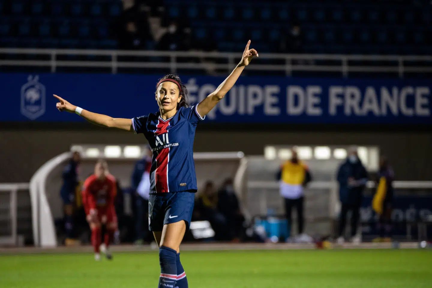 Nadia Nadim har netop vundet det franske mesterskab med Paris Saint-Germain. Nu fortsætter karrieren i USA. Gruppo Editoriale Livemedia / Al/Ritzau Scanpix