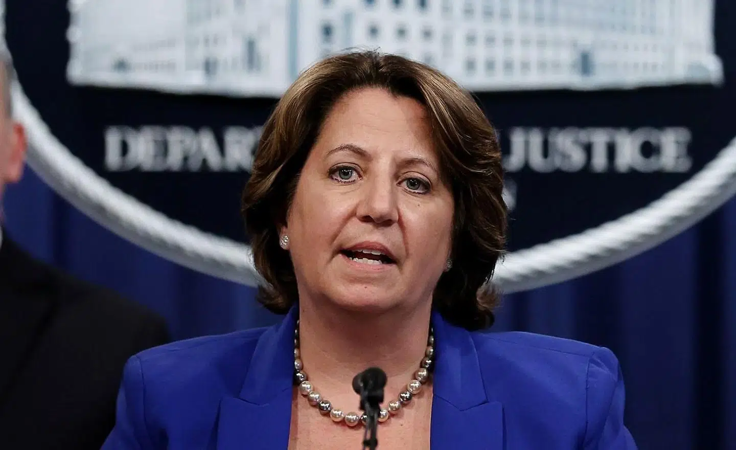 Lisa Monaco taler om det angreb, som DarkSide lavede mod Colonial Pipeline, ved en pressekonference den 7. juni 2021.