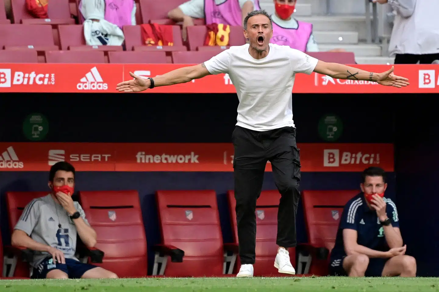 Spanske Luis Enrique er den eneste landstræner, som kun har taget 24 spillere med til EM. Javier Soriano/Ritzau Scanpix