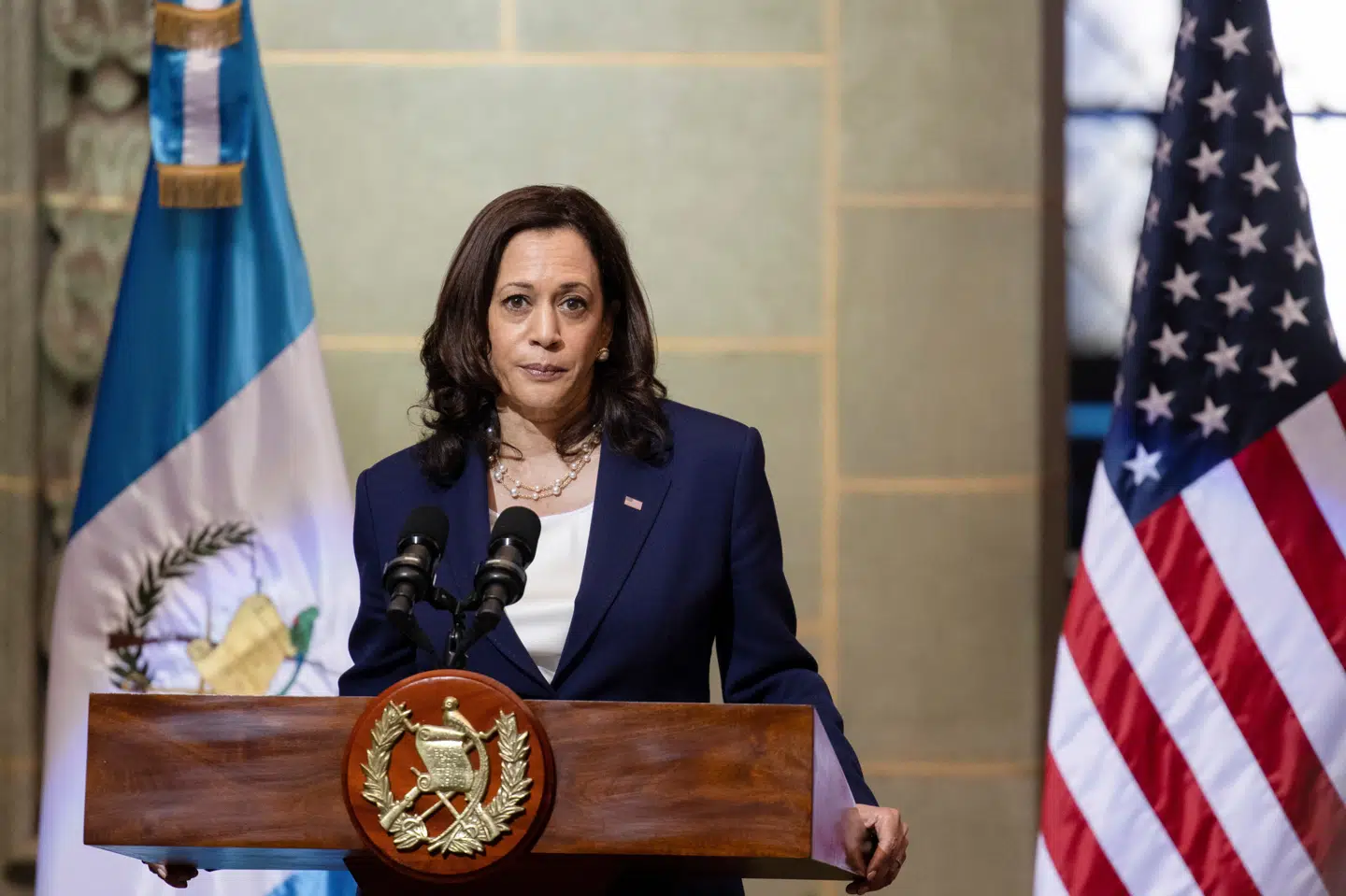 Vicepræsident Kamala Harris var klar i mælet, da hun bad migranter fra Centralamerika om at holde sig væk fra USA. Carlos Barria/Reuters