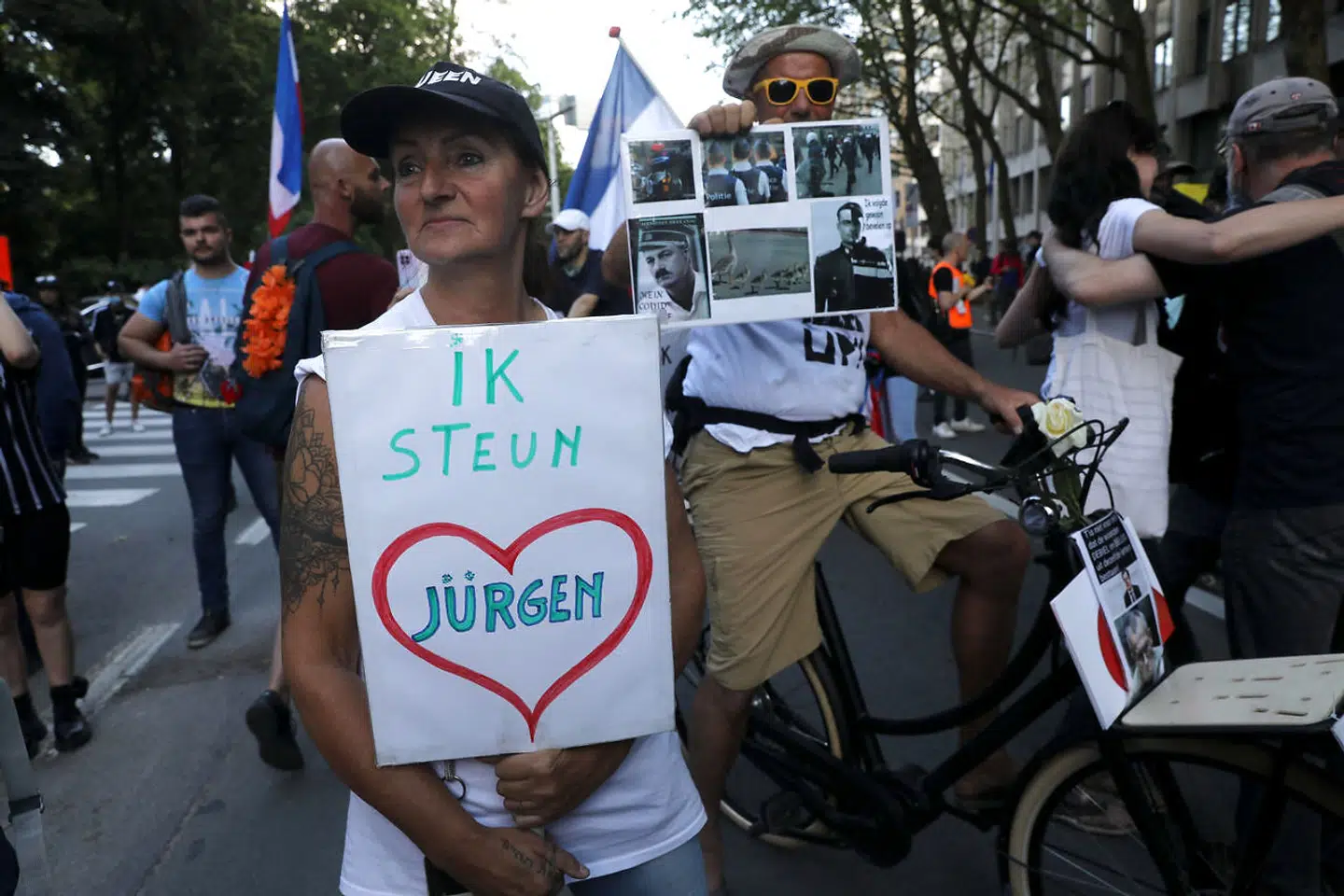 Støøtprotest for Jürgen Conings i Bruxelles. Blandt højreradikale er han en frihedshelt