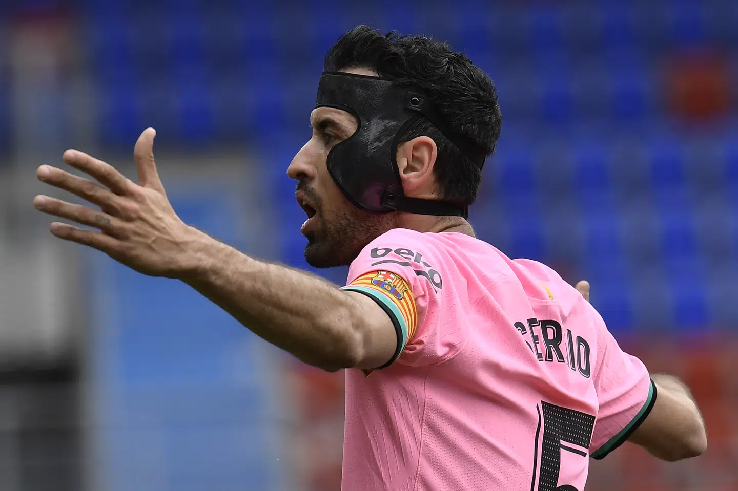 FC Barcelona-spilleren Sergio Busquets har forladt det spanske landsholds træningslejr forud for EM, efter at han er blevet testet positiv for coronavirus. (Arkivfoto) Alvaro Barrientos/Ritzau Scanpix