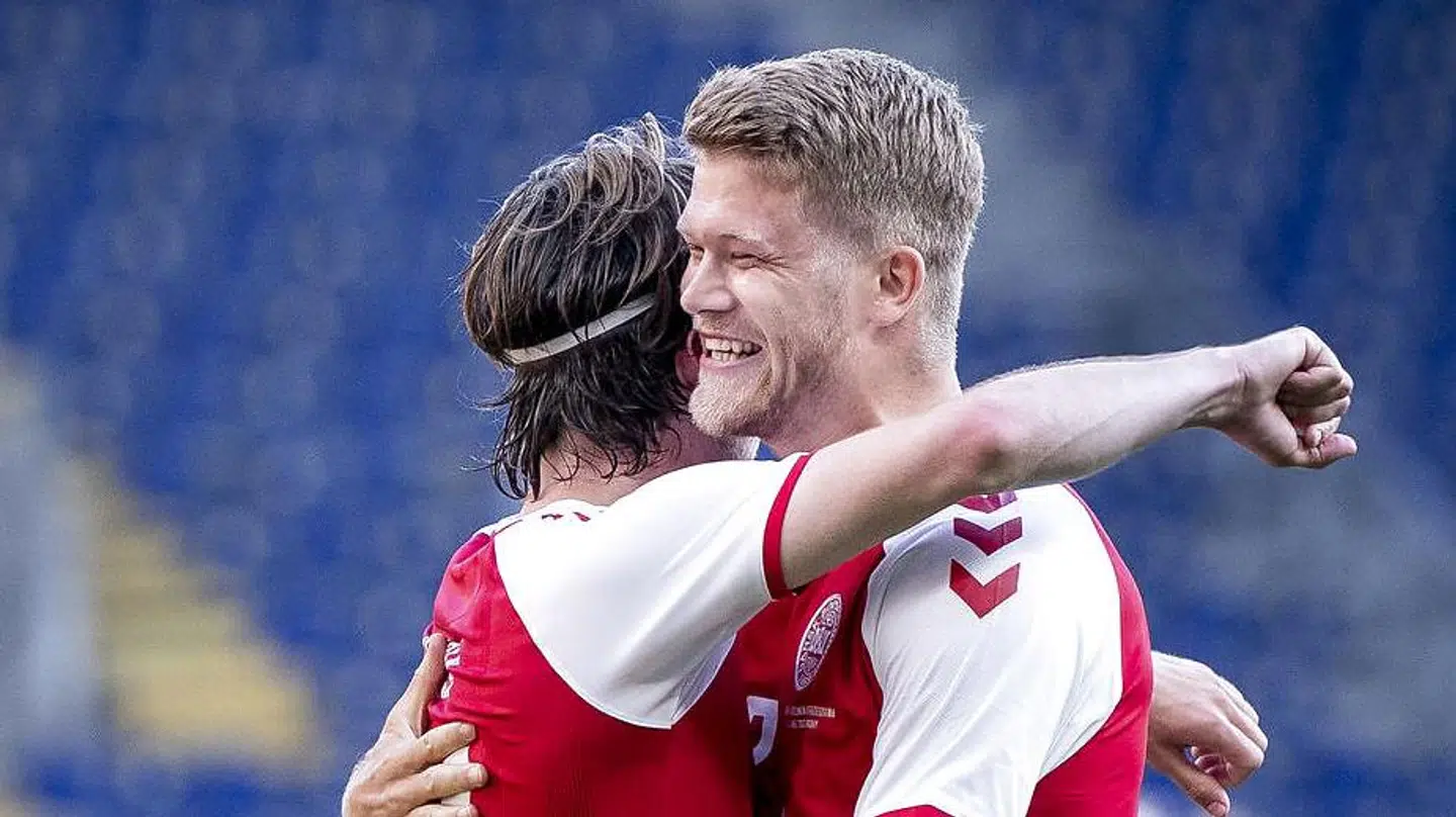 Andreas Cornelius scorede søndag mod Bosnien.