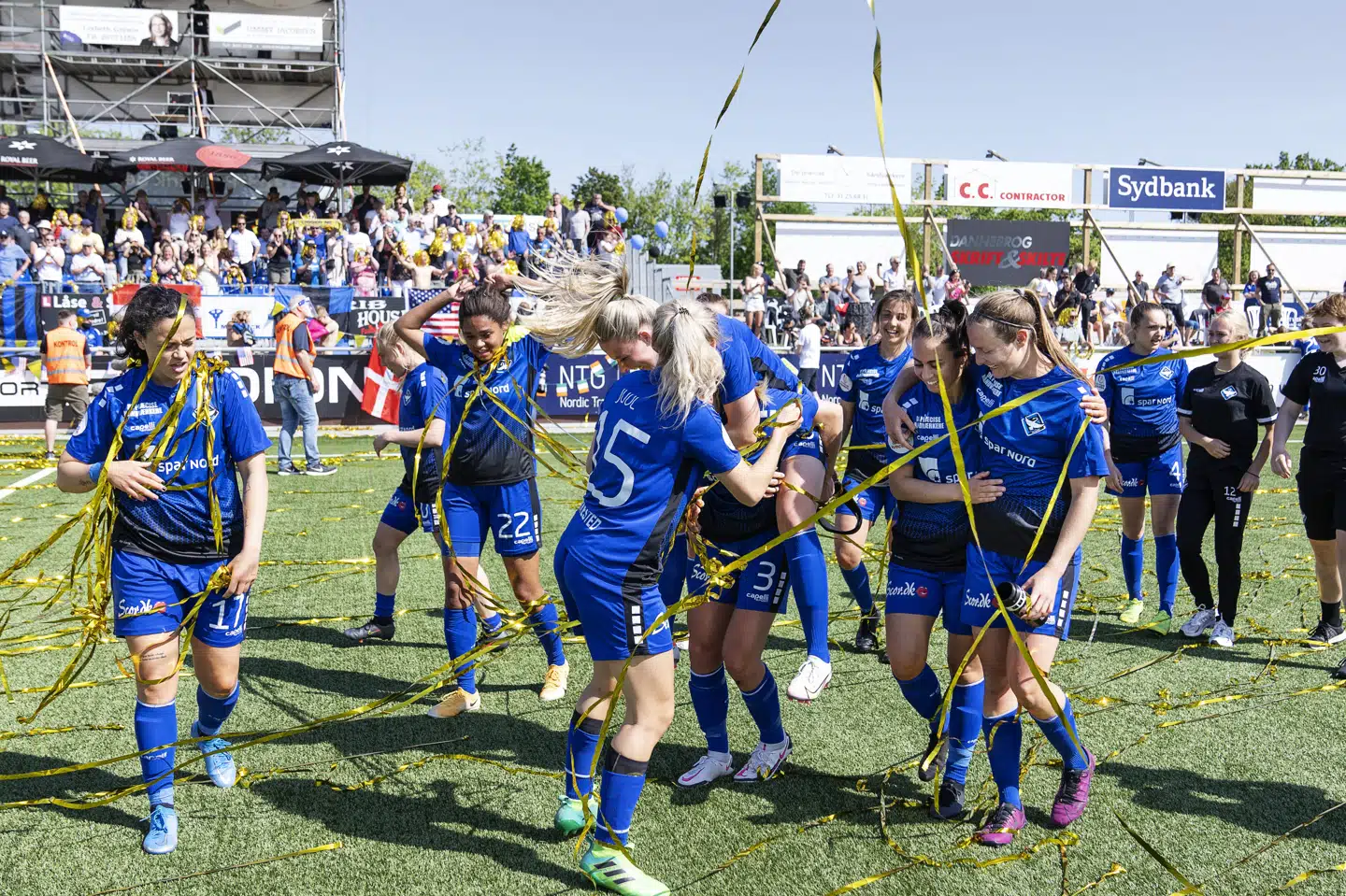 HB Køge skal spille med i Champions League i den kommende sæson, efter at kvindefodboldklubben lørdag vandt det danske mesterskab. Claus Bech/Ritzau Scanpix