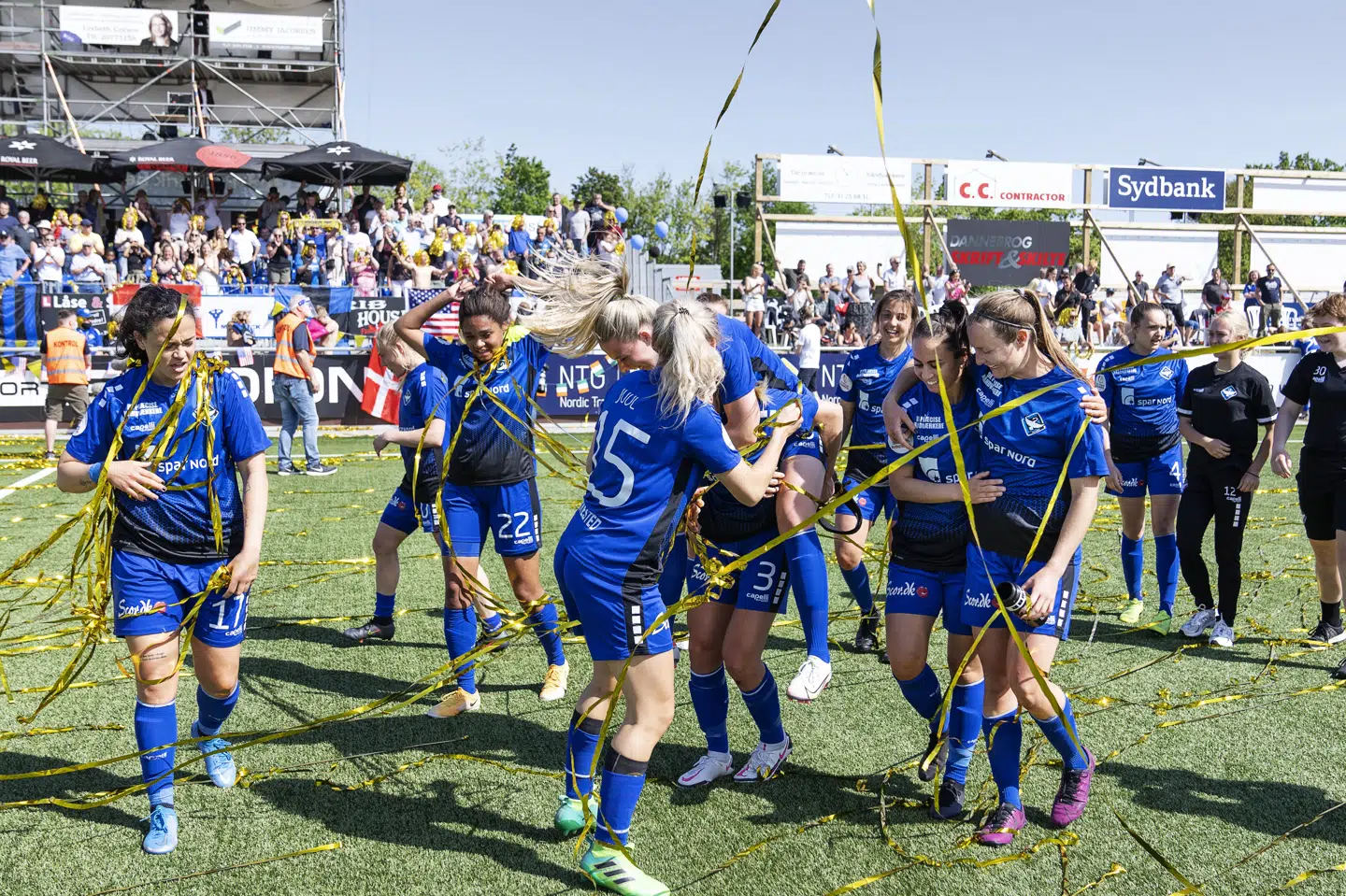 HB Køge skal spille med i Champions League i den kommende sæson, efter at kvindefodboldklubben lørdag vandt det danske mesterskab. Claus Bech/Ritzau Scanpix
