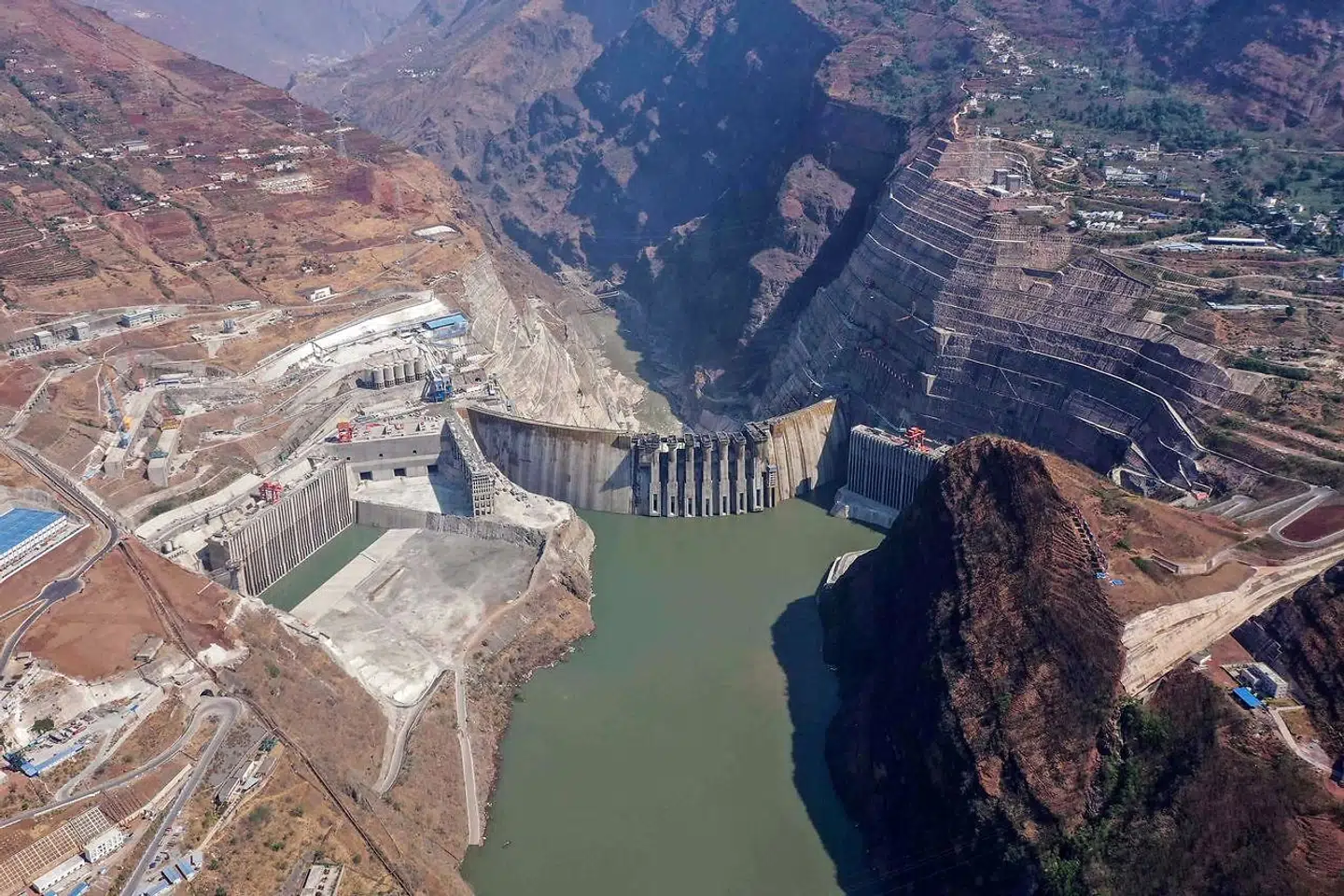 Et nyt enormt vandkraftværk er under opførelse i Yunnan-provinsen i Kina.