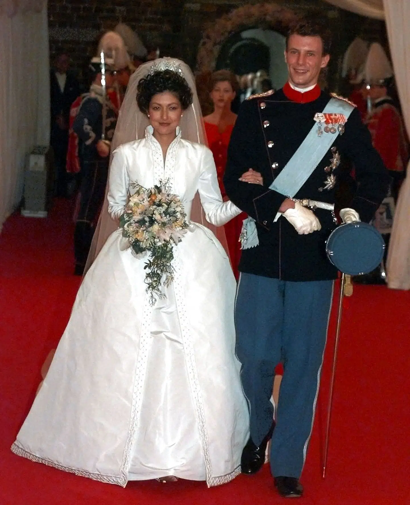 Prins Joachim og grevinde Alexandra ved deres bryllup i 1995.