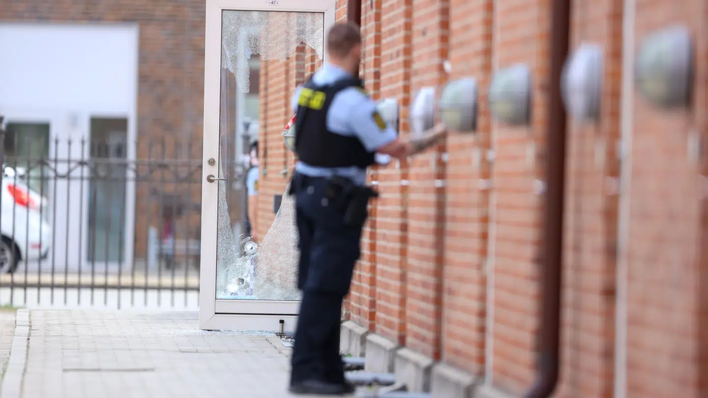 Politiet har været talstærkt til stede hele onsdag. (Foto: Byrd)
