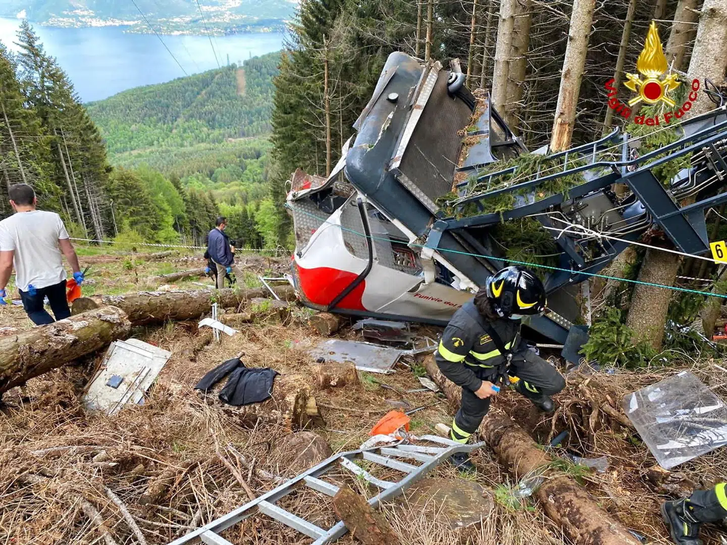 Ulykkesscenen.