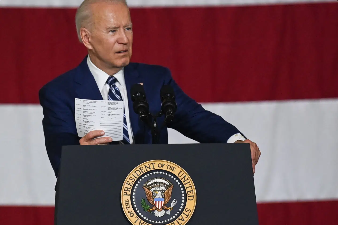 Joe Biden har annonceret sit bud på det nye statsbudget for USA. (Arkivfoto) Brendan Smialowski/Ritzau Scanpix