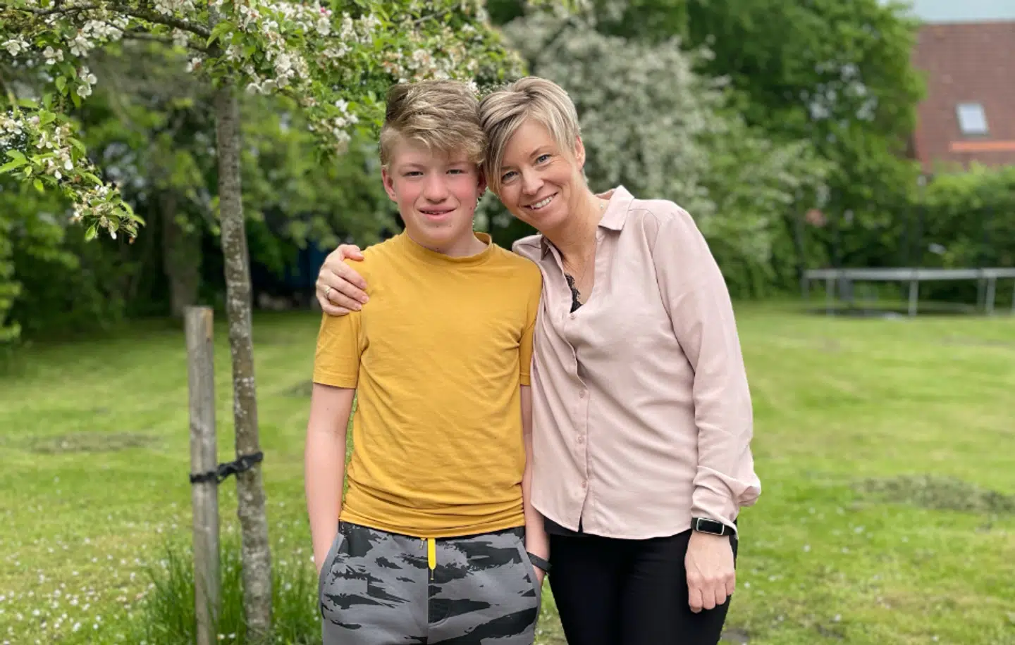 Heidi sammen med sin søn, Victor.