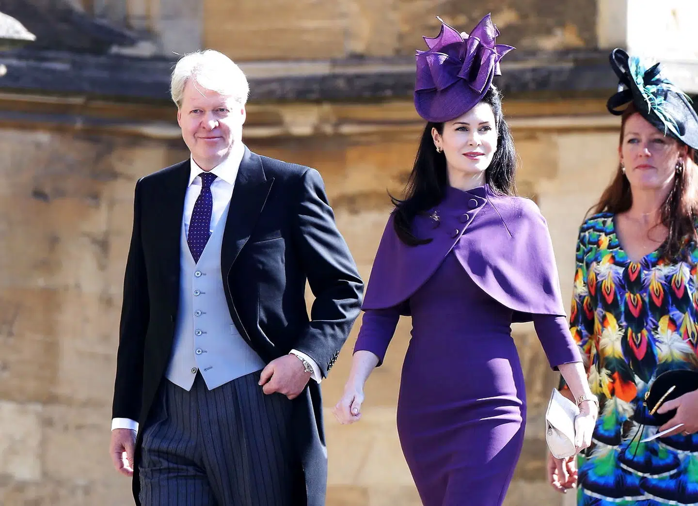 Charles Spencer med sin kone Karen Spencer til prins Harry og Meghan Markles bryllup