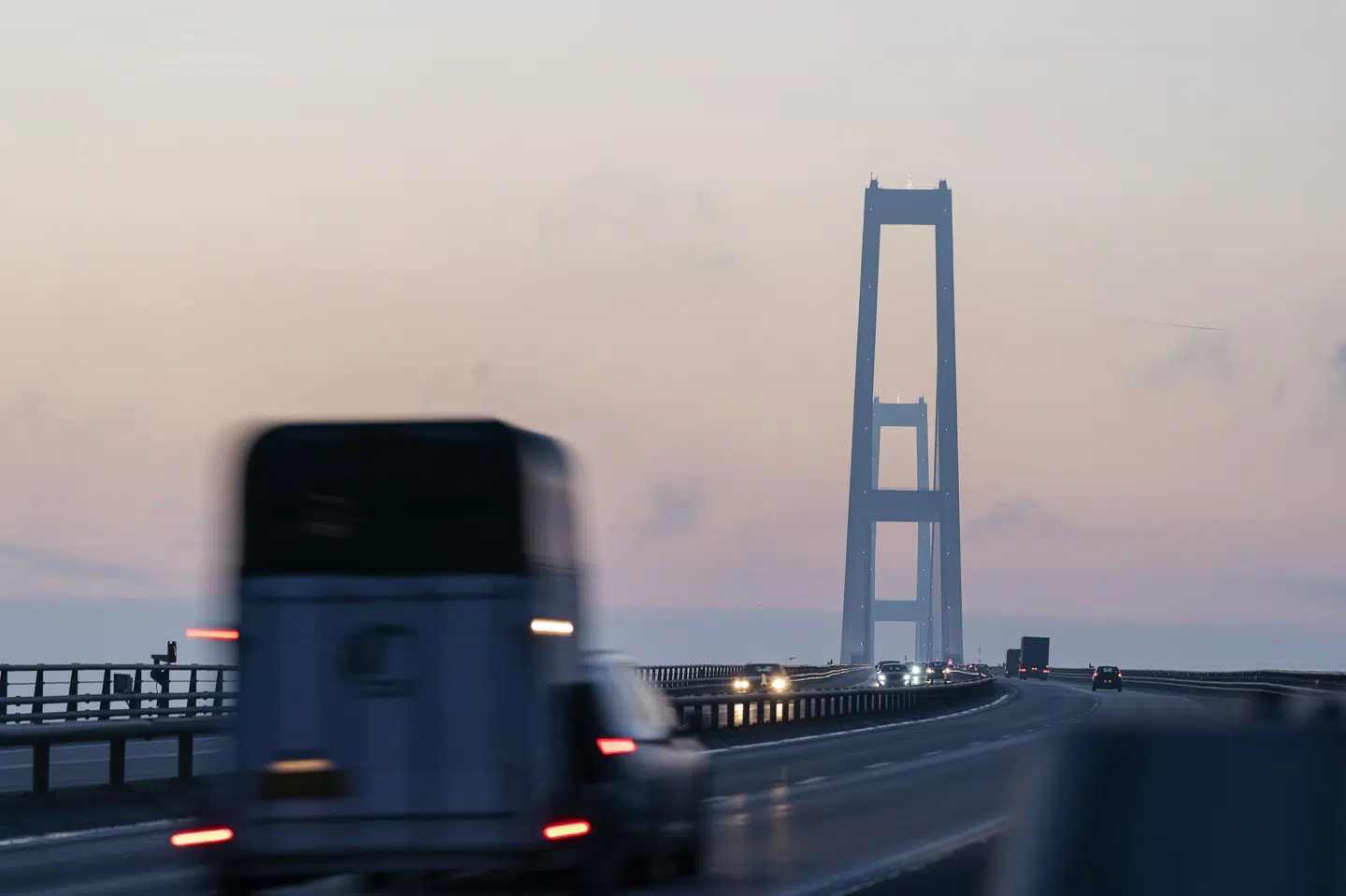 Personbiltrafikken på Storebæltsbroen faldt 18 procent i årets første kvartal, oplyser Sund Claus Bech/Ritzau Scanpix