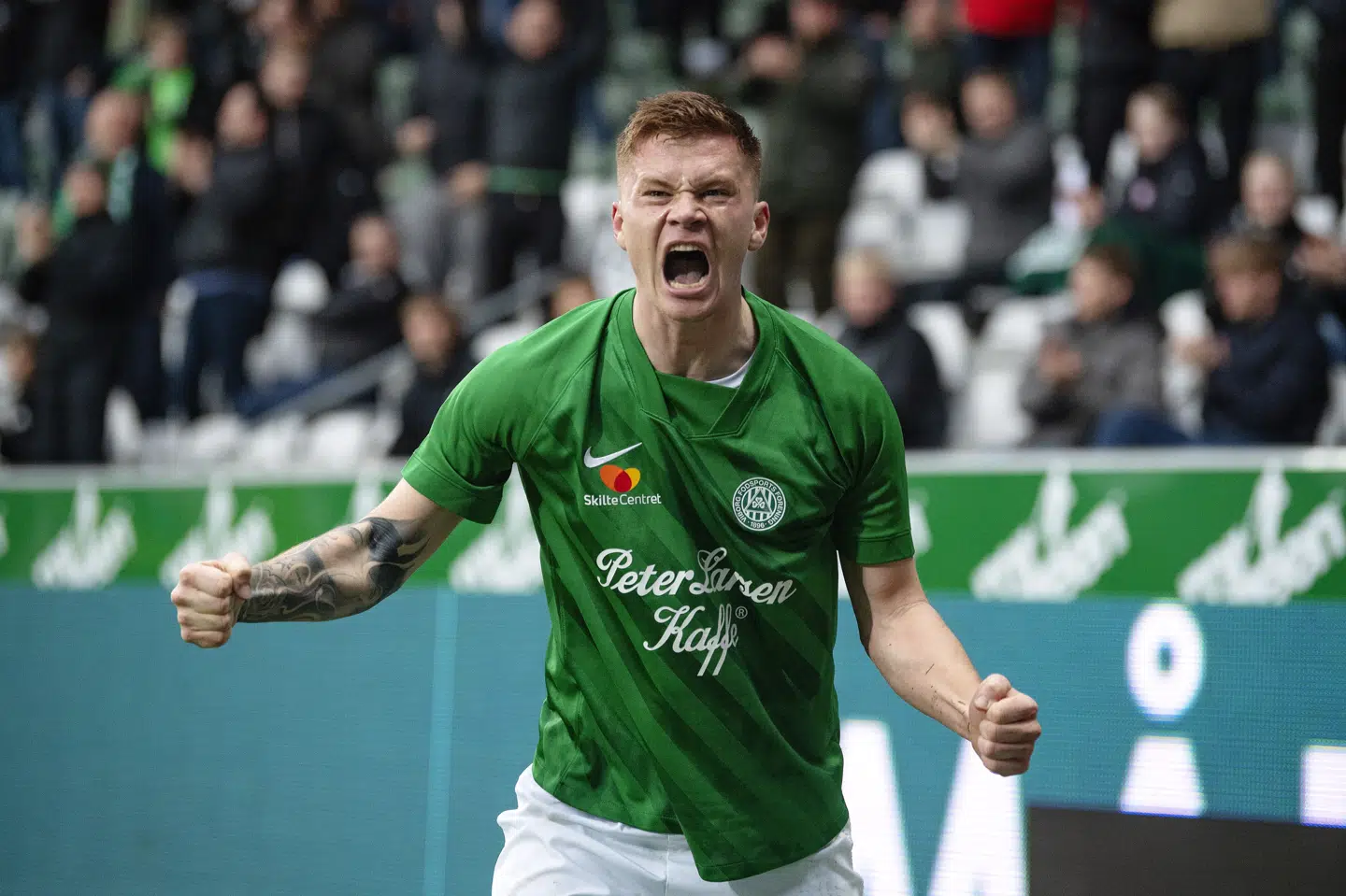 Viborgs Sebastian Grønning har med sine 23 sæsonmål været stærkt medvirkende til holdets oprykning til Superligaen. Bo Amstrup/Ritzau Scanpix