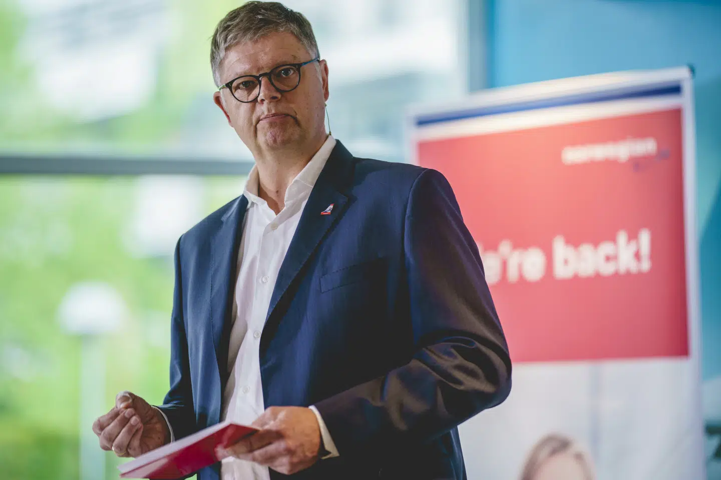 Norwegians koncernchef, Jacob Schram, udtrykker tilfredshed med den afsluttede rekonstruktionsproces, som blev igangsat i november sidste år. (Arkivfoto) Stian Lysberg Solum/Ritzau Scanpix