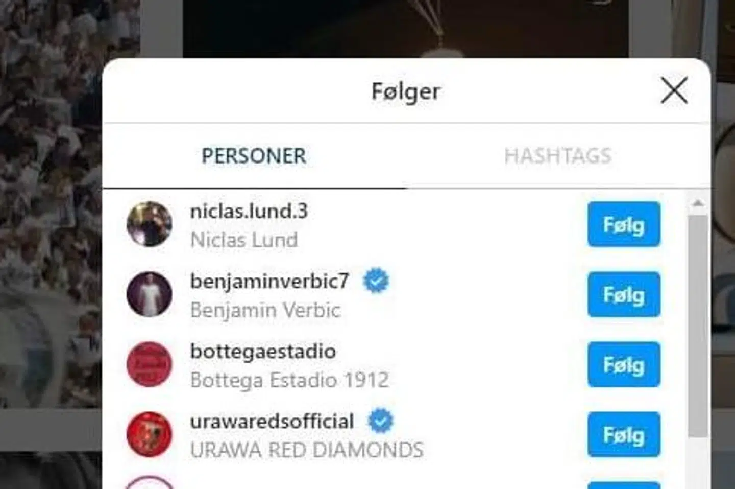 Skærmbillede fra Nicolaj Thomsens Instagram-profil.