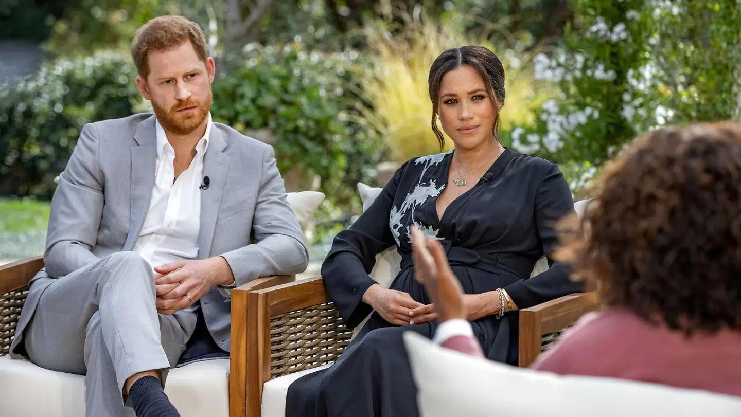 Prins Harry og Meghan Markle bliver interviewet af Oprah Winfrey