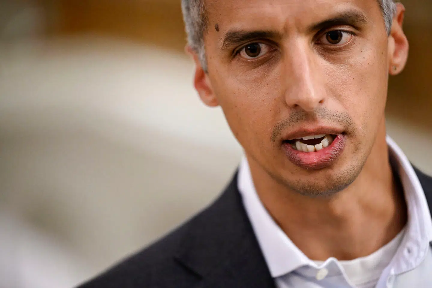Udlændinge- og integrationsminister Mattias Tesfaye (S) taler med pressen efter mødet, hvor han har haft partiernes udlændingeordførere til møde om udrejsecenteret på Langeland, på Christiansborg i København tirsdag den 25. maj 2021.. (Foto: Philip Davali/Ritzau Scanpix)