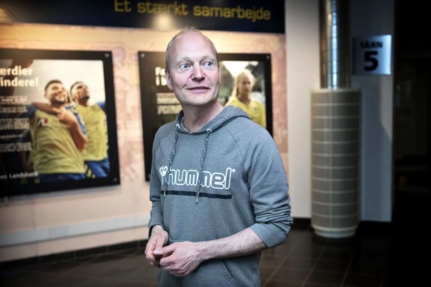 Brøndby-træner Niels Frederiksen talte tirsdag med pressen, efter at DM-guldet endte hos Brøndby mandag. Nu venter europæisk gruppespil i den kommende sæson. Nils Meilvang/Ritzau Scanpix