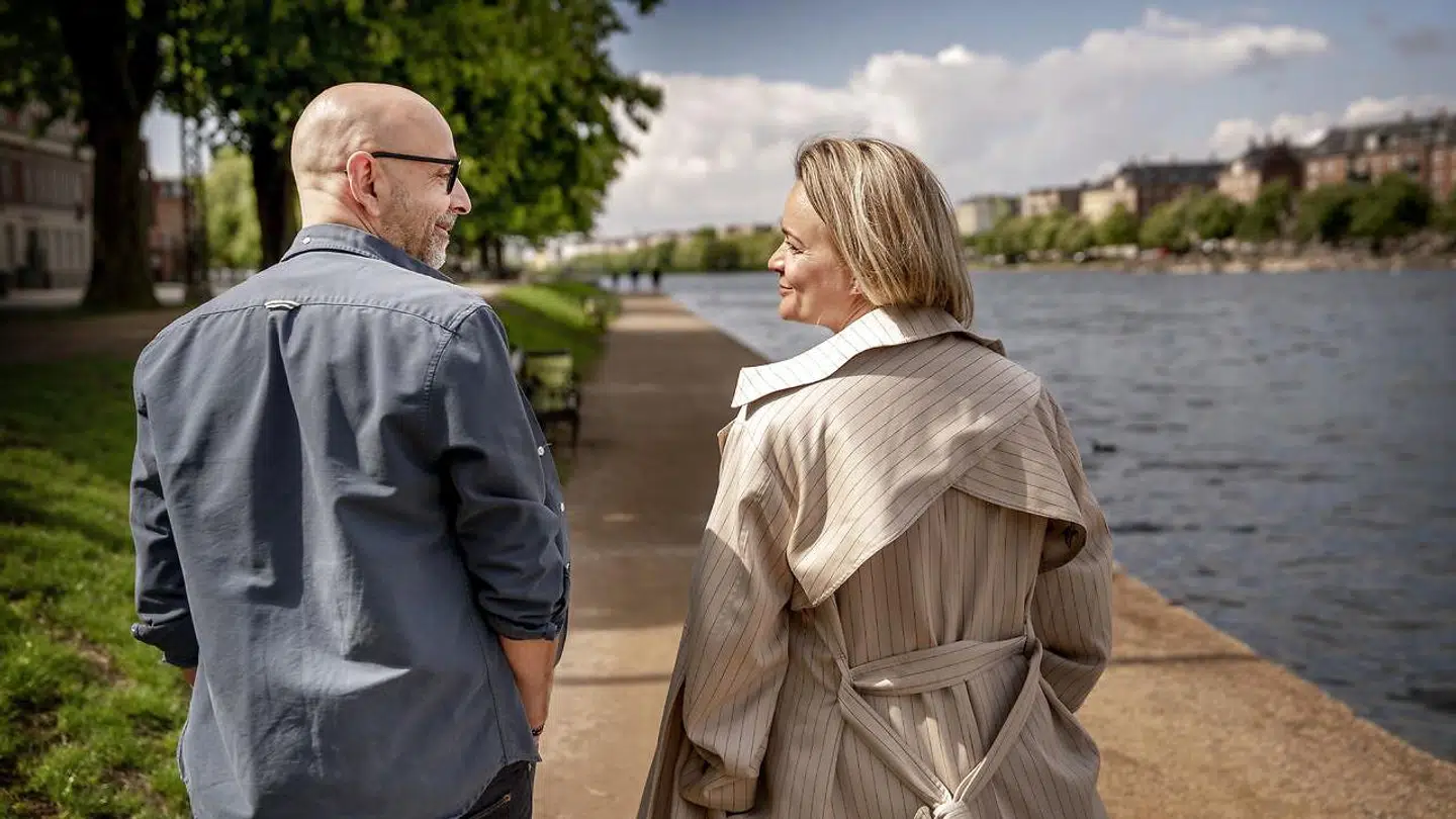 Flemming Møldrup og Julie Ralund taler rigtigt meget sammen, selv om de er blevet skilt.