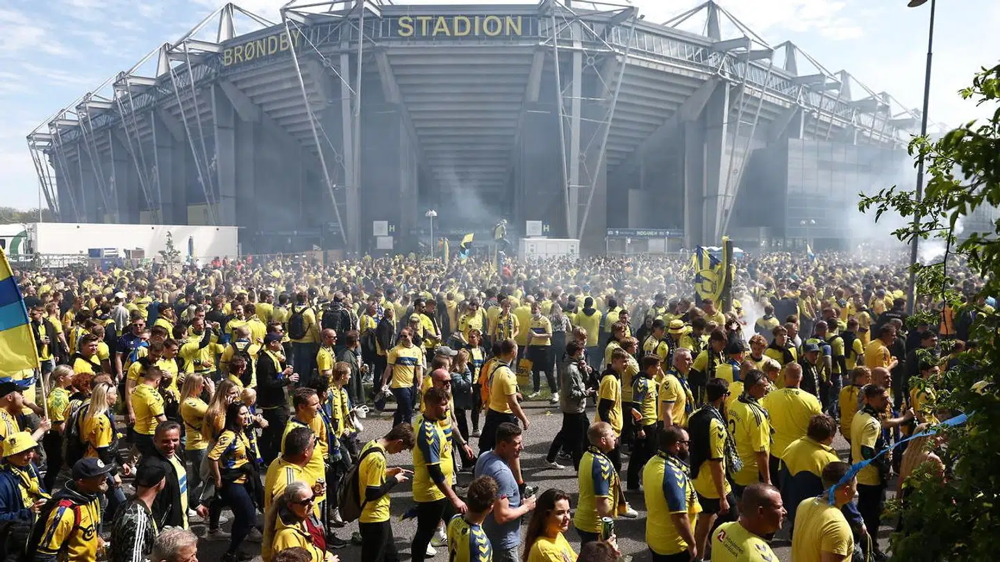 Brøndby-fans før kampen.