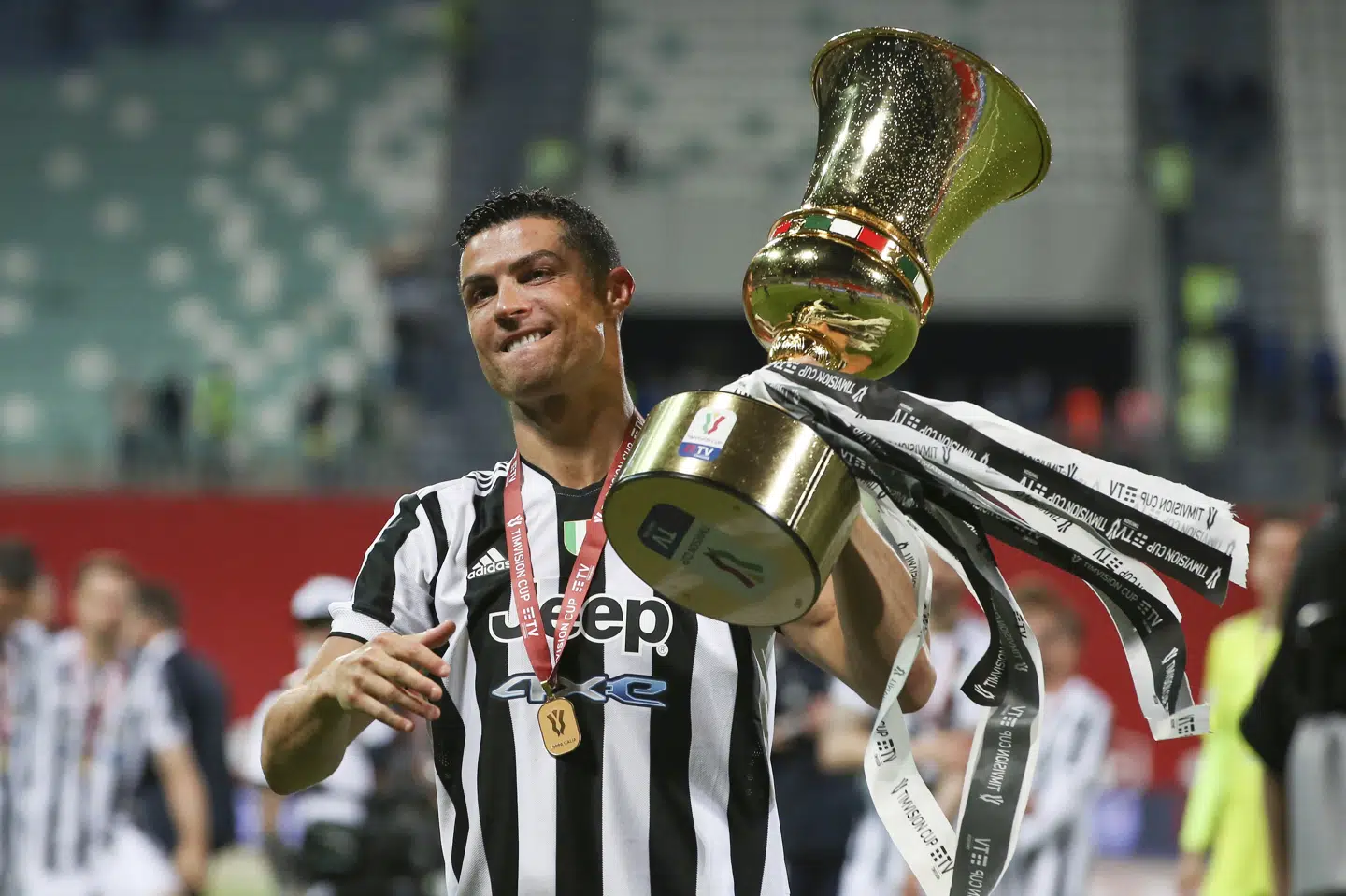 Cristiano Ronaldo måtte nøjes med Coppa Italia-titlen i denne sæson. Til gengæld nåede han en historisk milepæl personligt. Jonathan Moscrop/Ritzau Scanpix