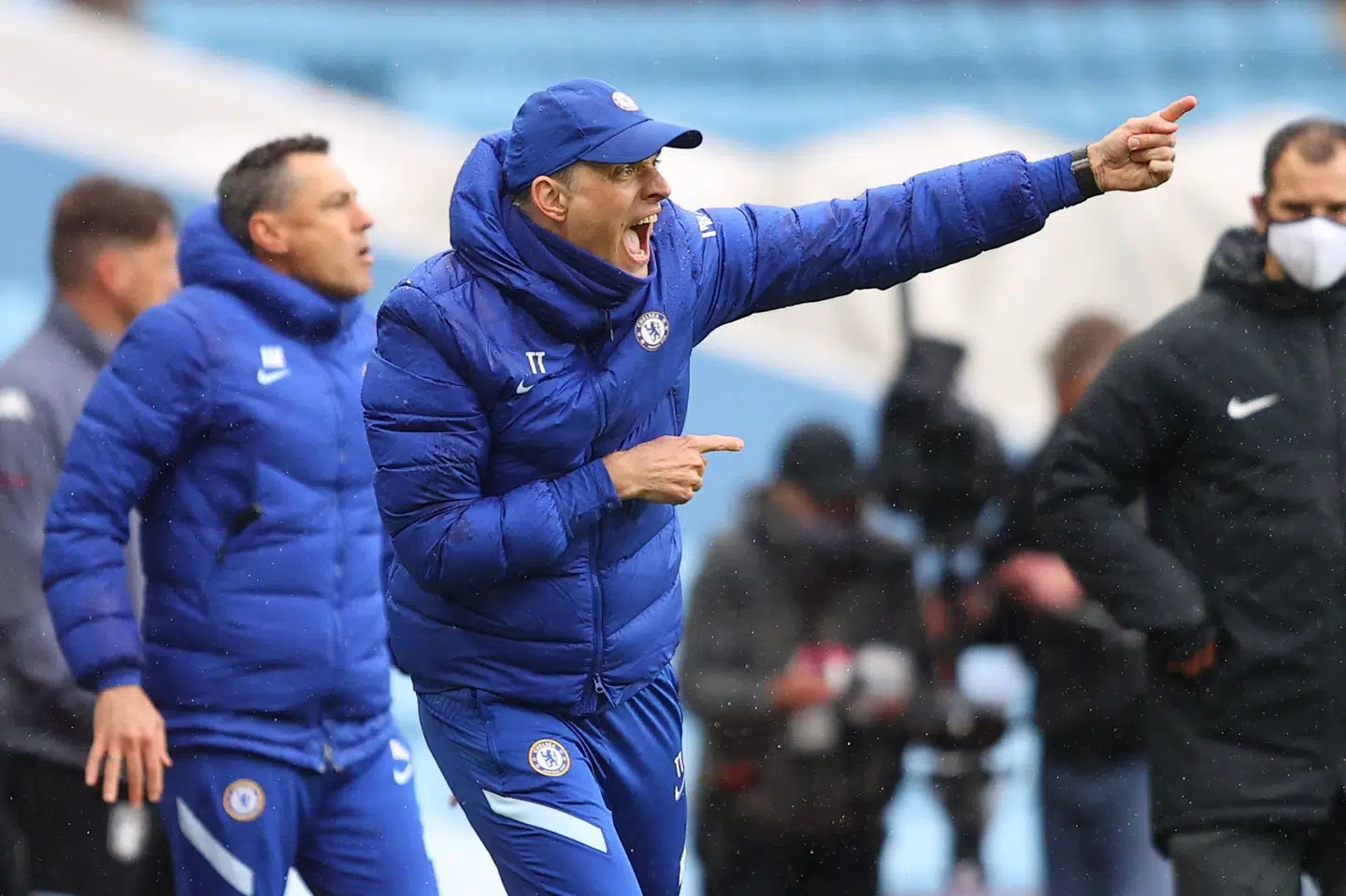 Chelsea og manager Thomas Tuchel tabte søndag ude til Aston Villa, men London-klubben endte alligevel med en placering i top-4 i Premier League. Richard Heathcote/Ritzau Scanpix