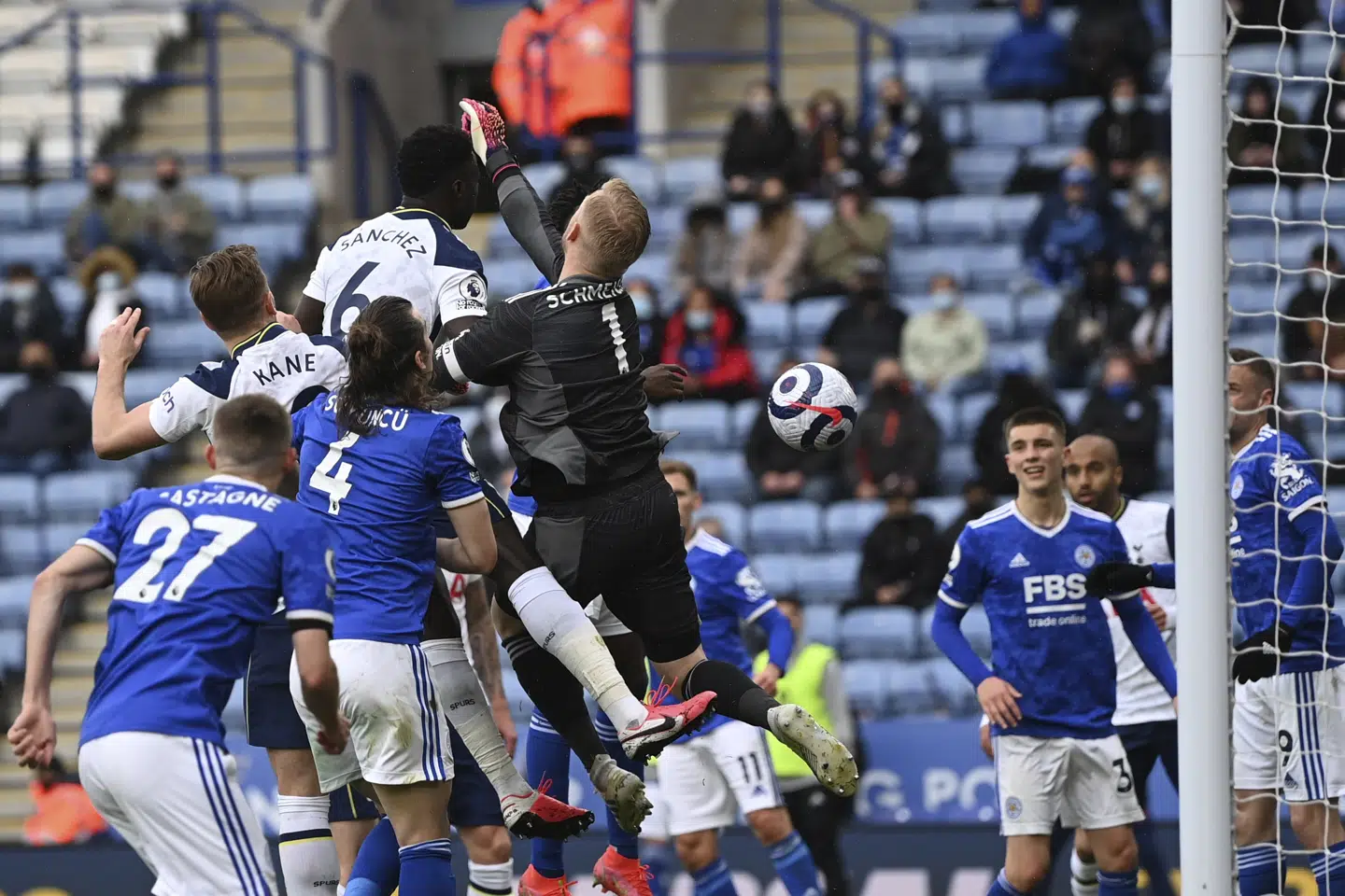 Kasper Schmeichel kom til at lave selvmål mod Tottenham. Shaun Botterill/Ritzau Scanpix