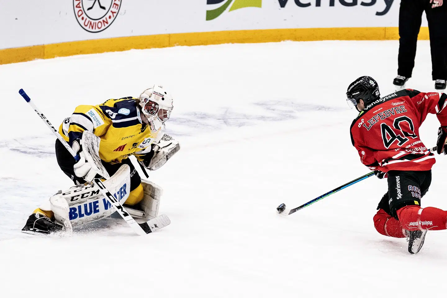 Mads Søgaard har tilbragt det meste af sæsonen i Esbjerg, hvor han nåede DM-semifinalen med Esbjerg Energy. Henning Bagger/Ritzau Scanpix