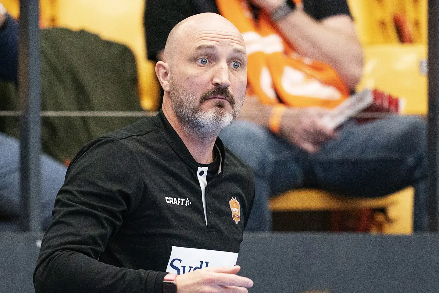 Odense Håndbolds cheftræner Ulrik Kirkely kan sikre klubben dens første DM-titel, hvis holdet vinder eller spiller uafgjort i returkampen i Viborg næste lørdag. Claus Bech/Ritzau Scanpix