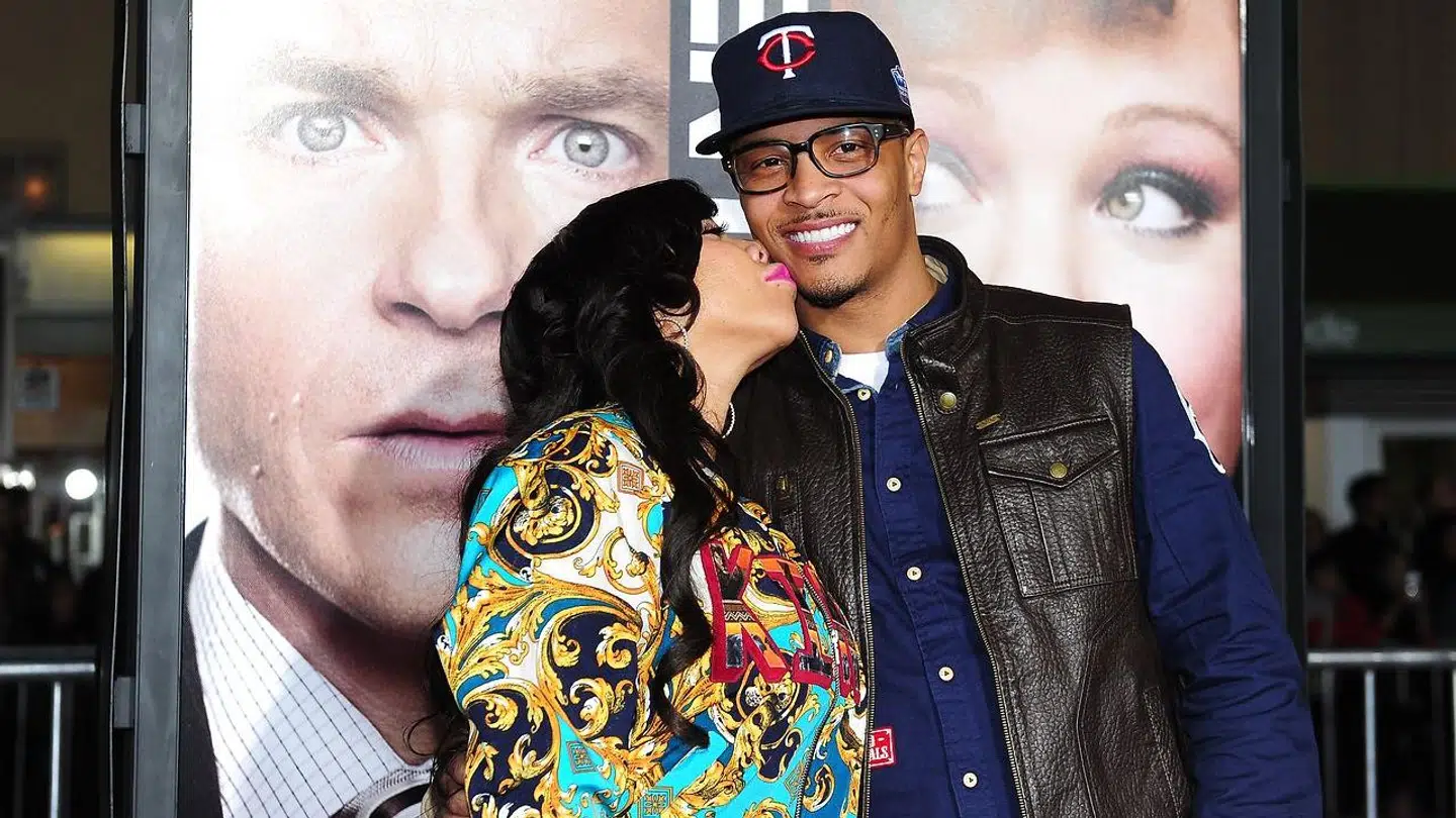 T.I. med sin hustru, Tameka Harris.
