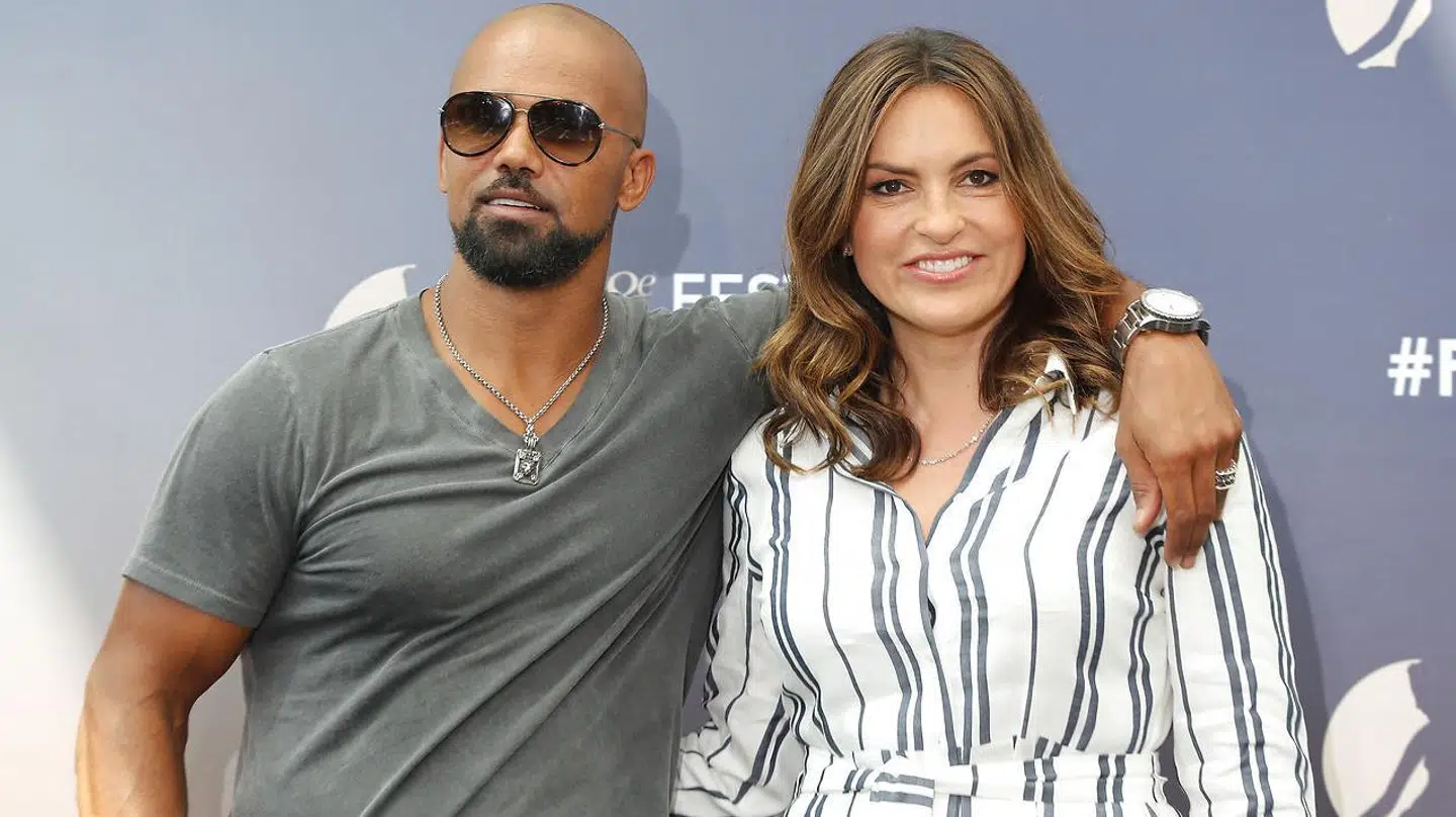 Mariska Hargitay (v) ses her med sin 'Law & Order'-kollega, Shemar Moore.