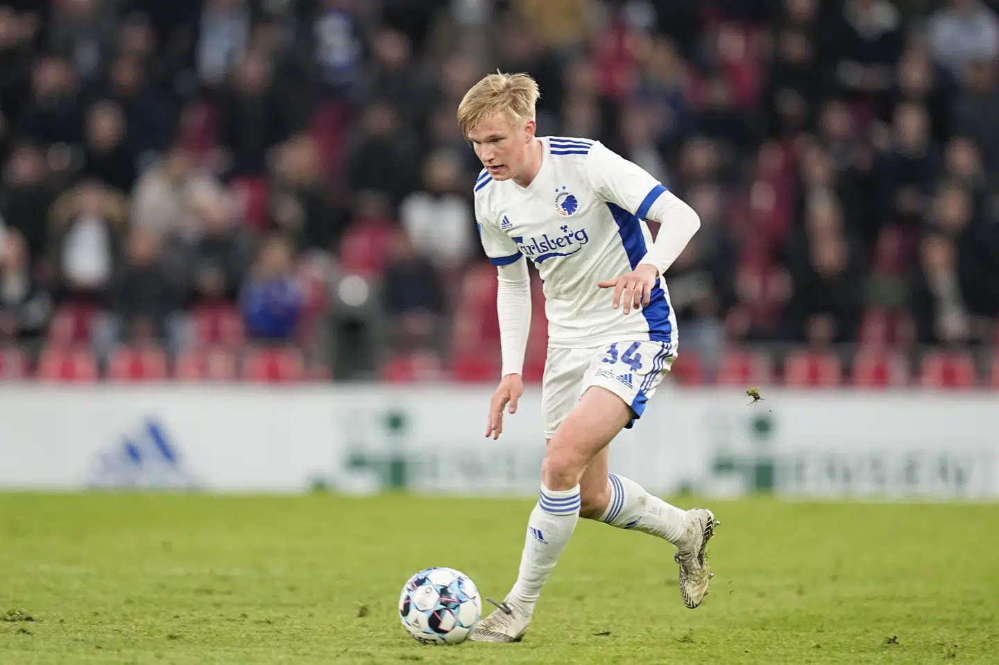 FC København-backen Victor Kristiansen er med, når det går løs mod Tyskland ved U21-EM 31. maj. (Arkivfoto) Kim Price/Ritzau Scanpix