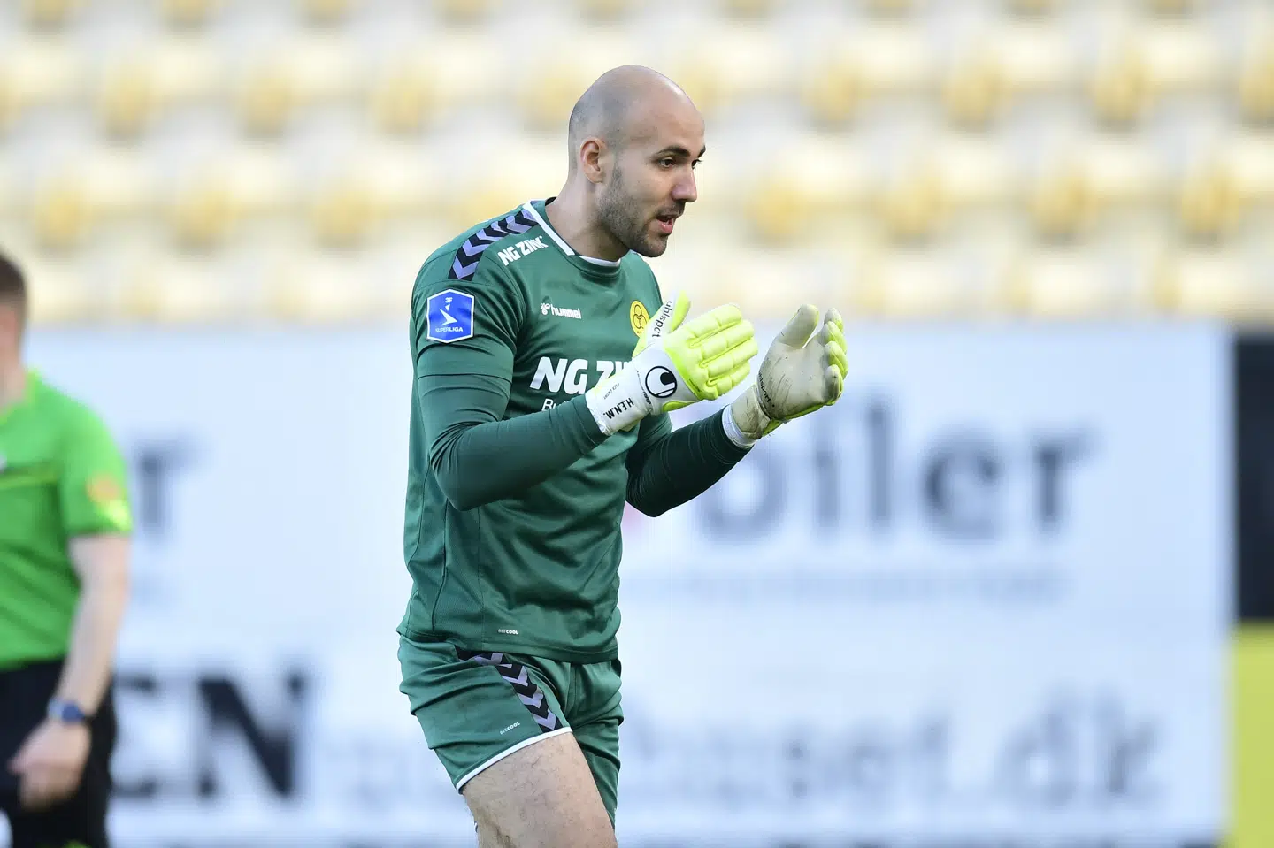 Sønderjyske fik stor hjælp til at udligne af Horsens-målmand Matej Delac. Bo Amstrup/Ritzau Scanpix