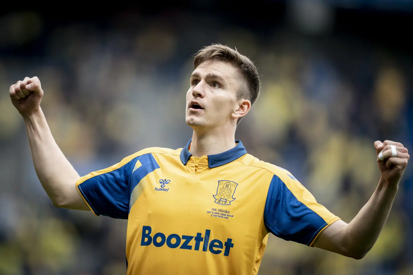 Superligatrænerne har kåret Mikael Uhre som forårets profil i Superligaen. (Arkivfoto) Mads Claus Rasmussen/Ritzau Scanpix