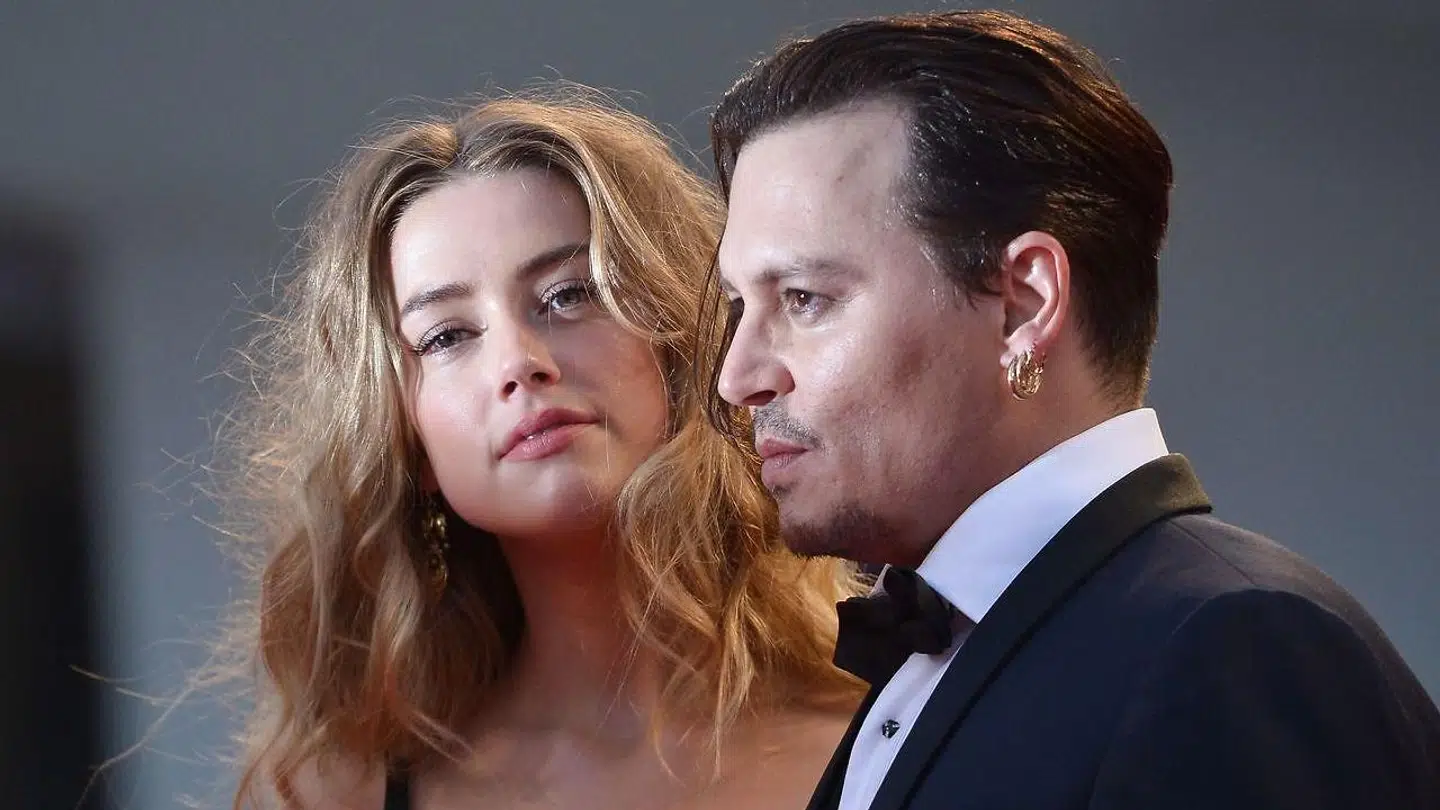 Arkivfoto af Johnny Depp og Amber Heard.