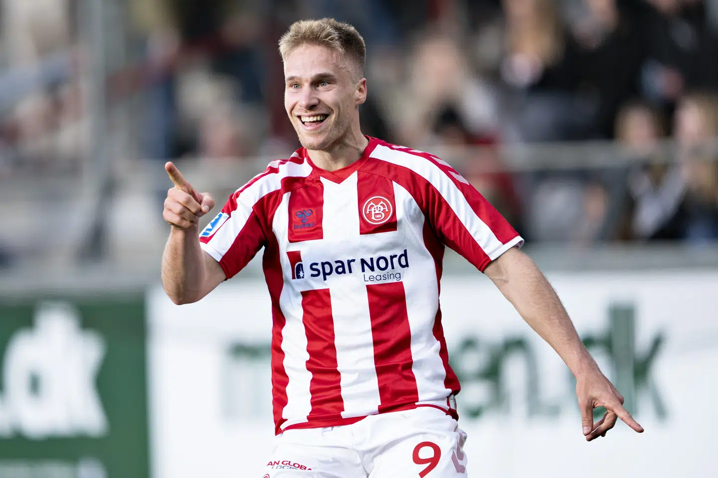 AaB-angriberen Tom van Weert scorede til 2-1 i superligakampen hjemme mod Vejle Boldklub. Henning Bagger/Ritzau Scanpix