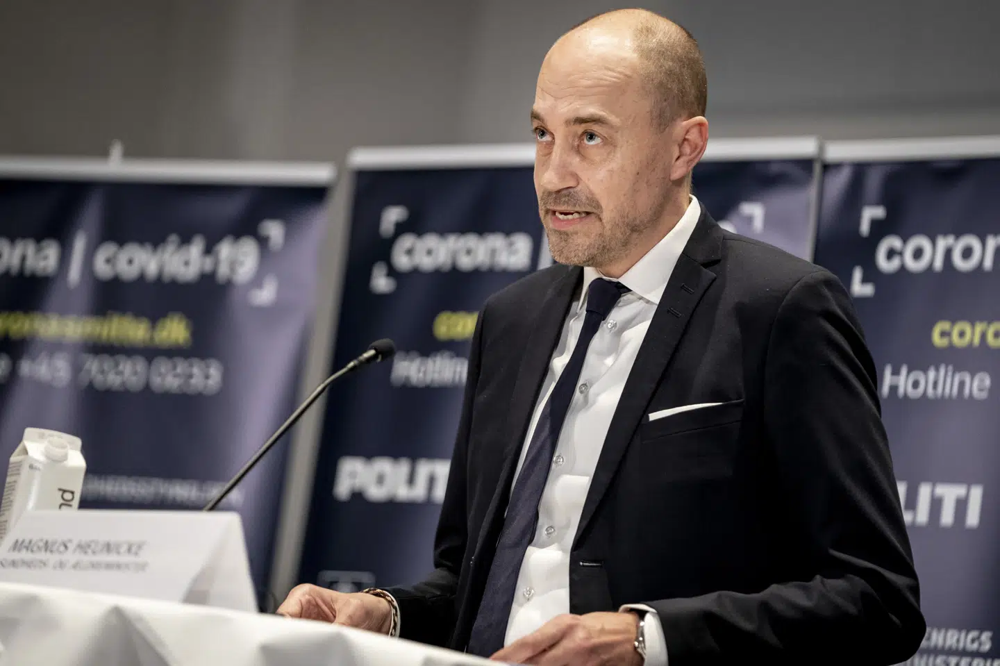 Sundhedsminister Magnus Heunicke (S) har onsdag underskrevet en bekendtgørelse til tilvalgsordningen for coronavacciner uden for vaccinationsprogrammet. (Arkivfoto) Mads Claus Rasmussen/Ritzau Scanpix