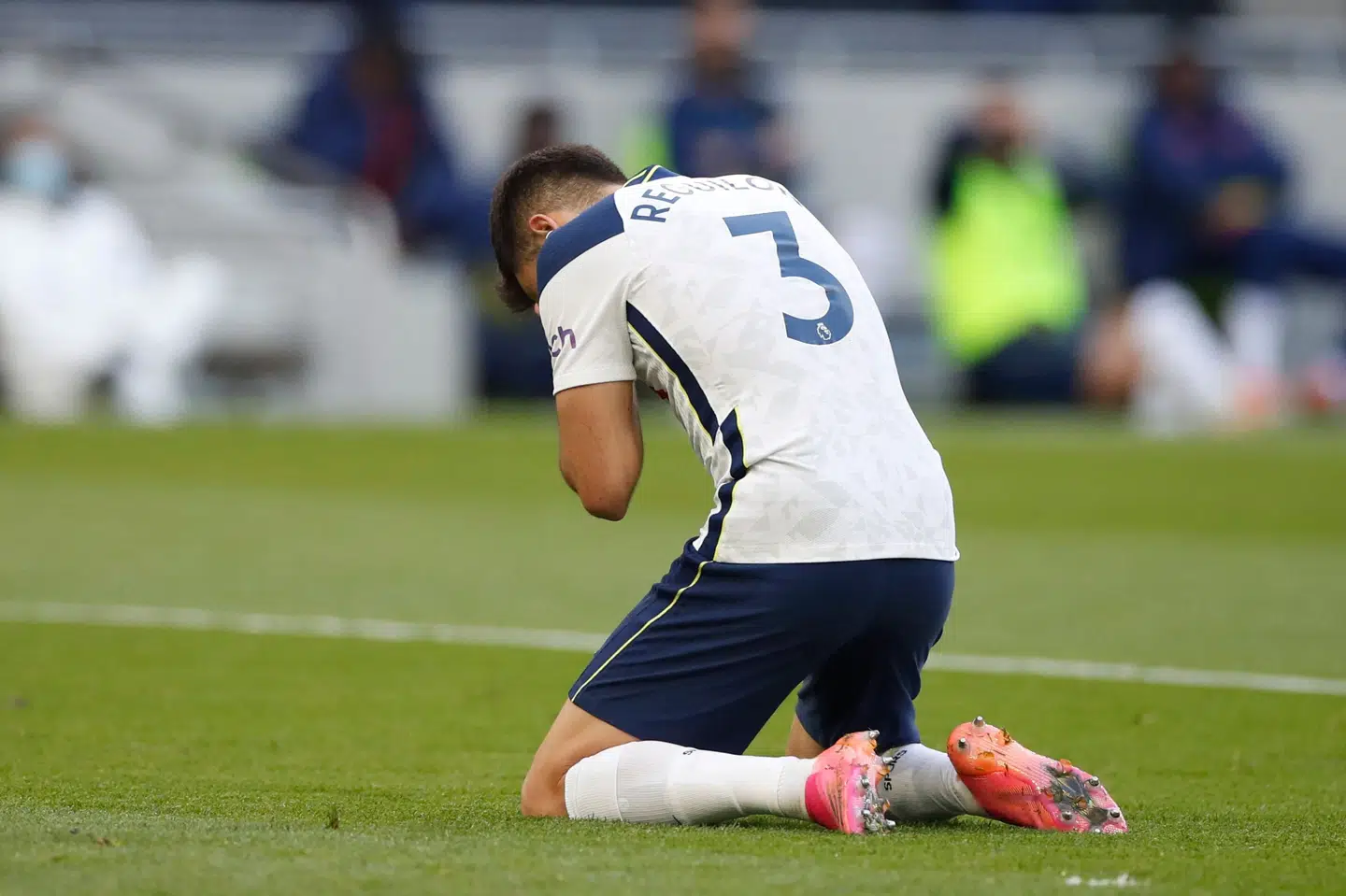 Sergio Reguilon havde en skrækkelig aften, da Tottenham tabte hjemme til Aston Villa. Paul Childs/Ritzau Scanpix