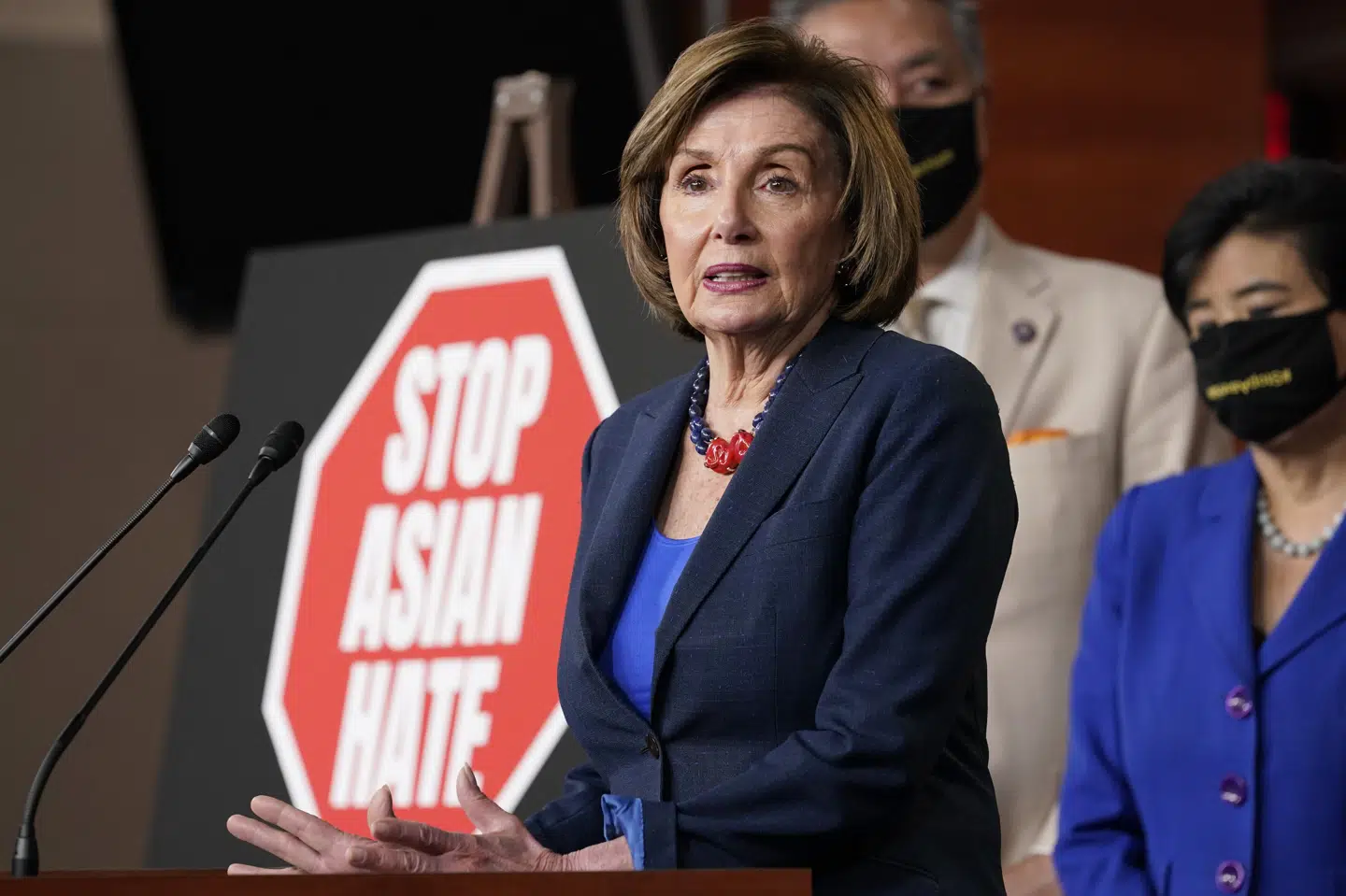 Formanden for Repræsentanternes Hus, Nancy Pelosi, opfordrer til diplomatisk boykot af vinter-OL i Kina i 2022. Susan Walsh/Ritzau Scanpix