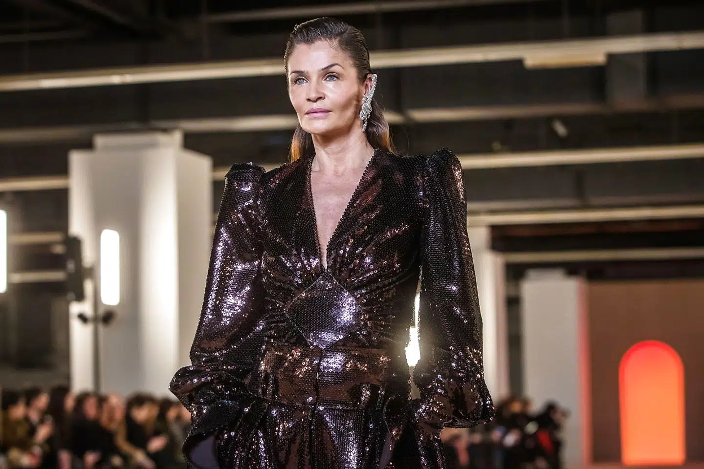 Helena Christensen var en af de første til at lykønske sin veninde med moderskabet. Foto CHRISTOPHE PETIT TESSON