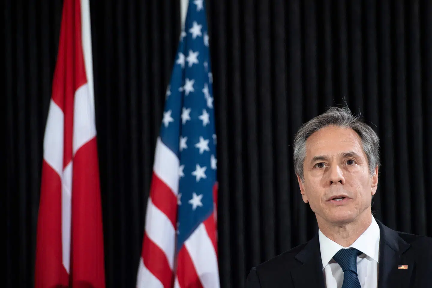 USA's udenrigsminister, Antony Blinken, havde ros med til dansk tv mandag. Saul Loeb/Ritzau Scanpix