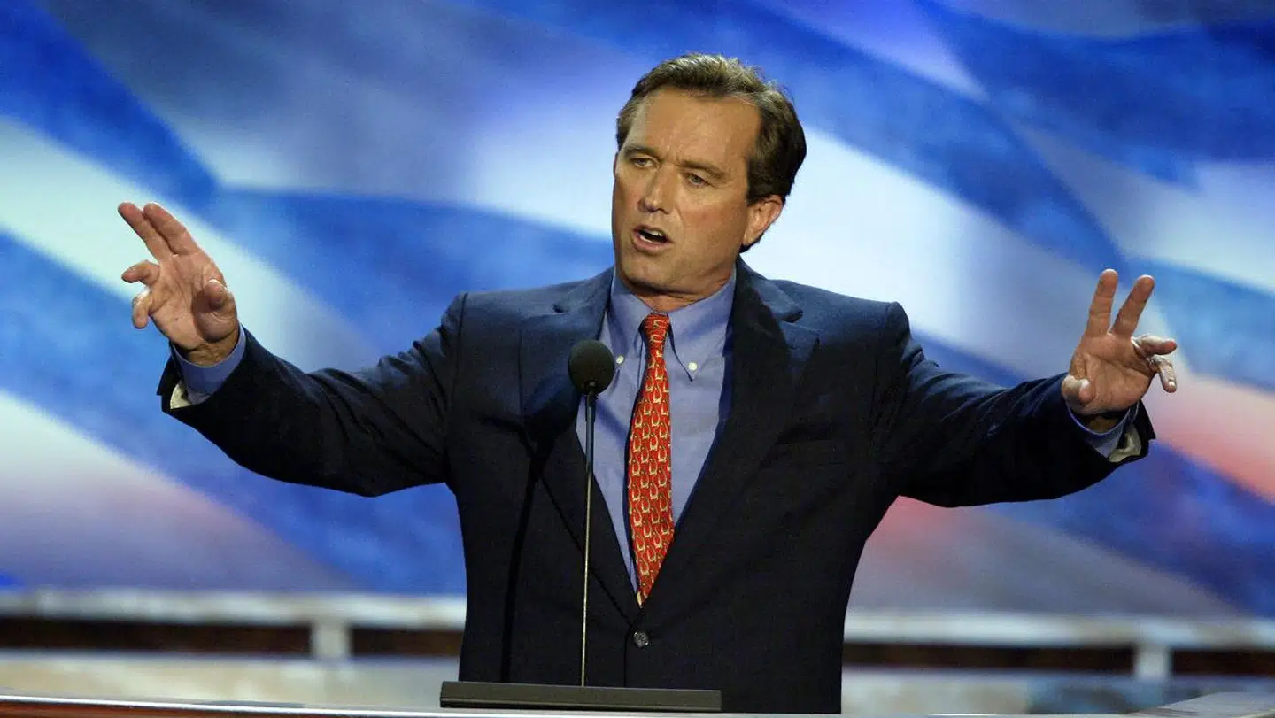 Sådan så det ud i 2004, hvor Robert F. Kennedy Jr. holdt tale ved Demokraternes konvent.