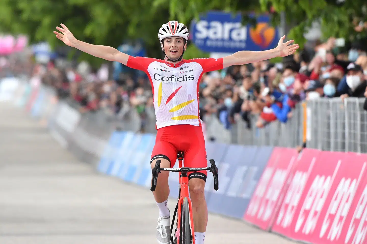 Victor Lafay vandt 8. etape i Giro d'Italia. Jennifer Lorenzini/Reuters