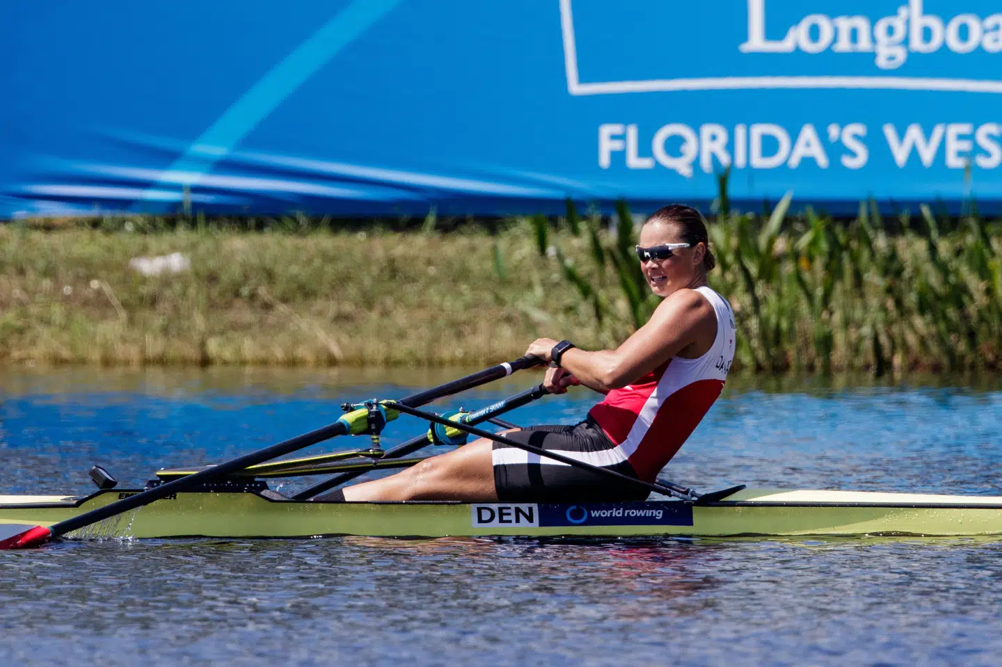 Fie Udby Erichsen har siden 2010 siddet i singlesculleren og har blandt andet vundet OL-sølv og VM-bronze i disciplinen. Nu satser hun på at komme til OL i en toer uden styrmand med Lærke Berg Rasmussen. (Arkivfoto) Del Mecum/Ritzau Scanpix