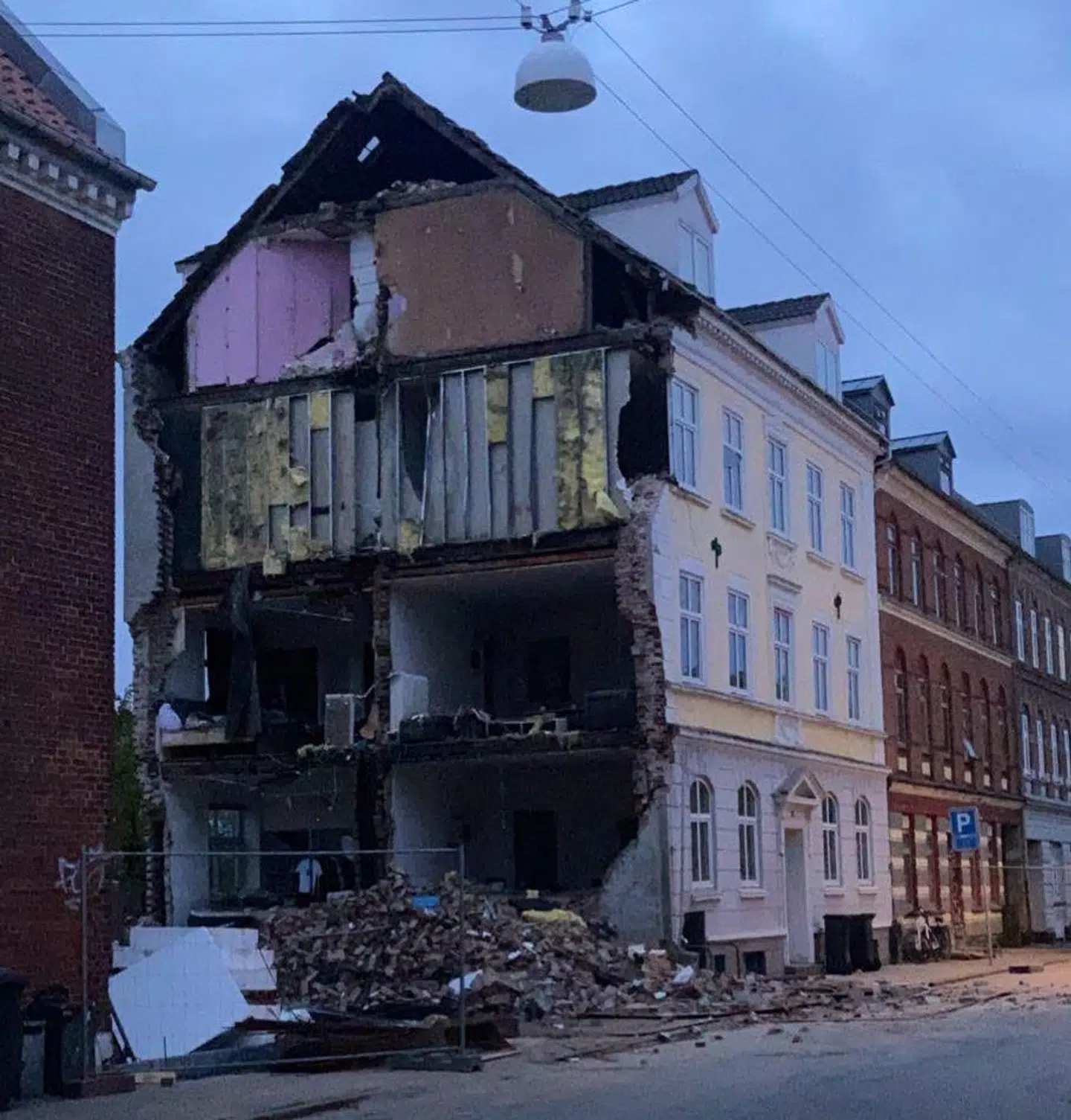 Stueetagen i Østergade nummer 57 stod pludselig pivåben. Foto: Byrd, Daniel Wolff