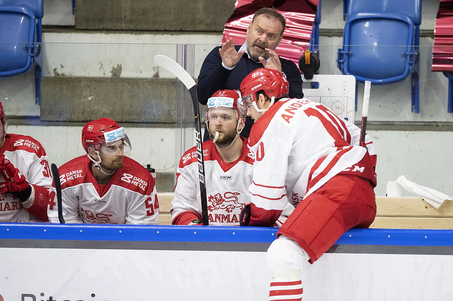 Danmarks ishockeylandshold og landstræner Heinz Ehlers måtte se sig slået med 3-4 af Norge. (Arkivfoto) Thomas Sjørup/Ritzau Scanpix