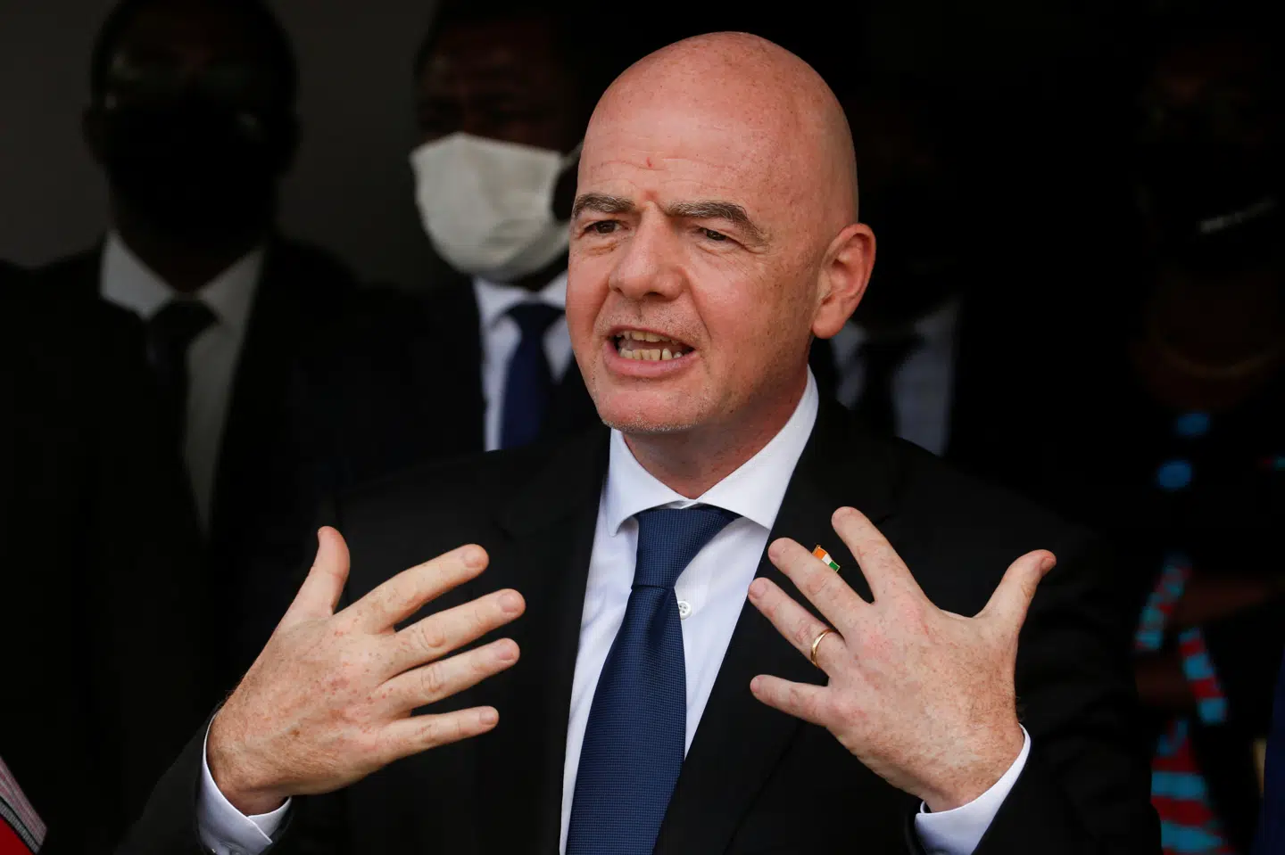 Fifa-præsident Gianni Infantino har noteret sig kritikken af forholdene hos VM-værten Qatar, men han mener også, man glemmer at rose fremgangen i landet. (Arkivfoto) Luc Gnago/Reuters